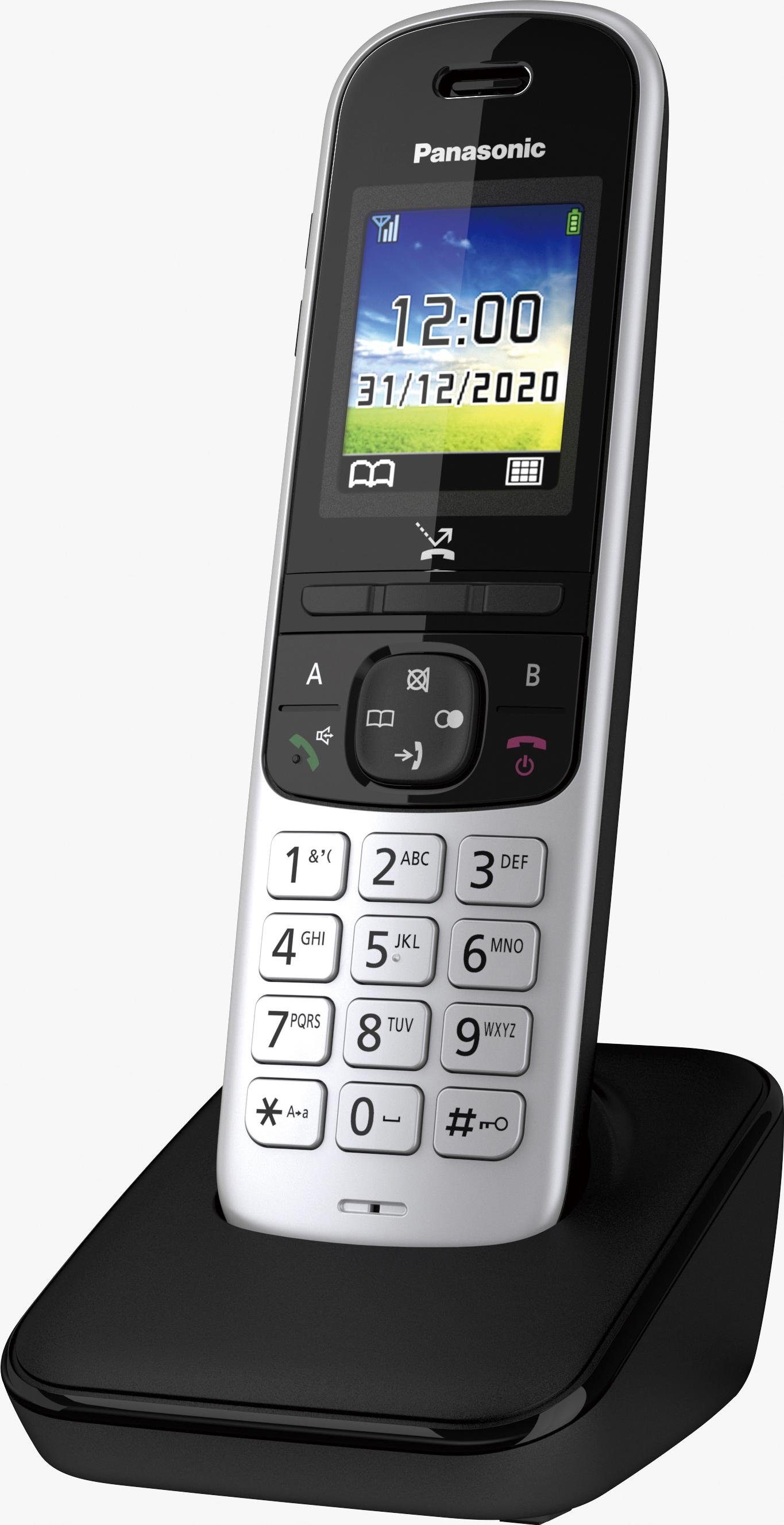 Panasonic KX-TGH710 DECT-Telefon (Mobilteile: Schnurloses 1) schwarz