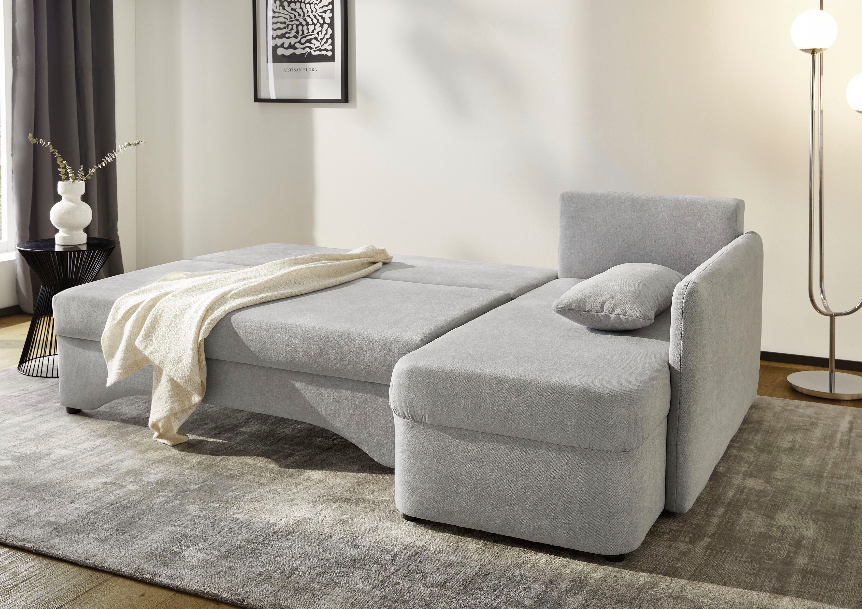 Jockenhöfer Gruppe Ecksofa Nivaris L-Form, B: 197 cm, mit Bettfunktion & Bettkasten, Unser Dauertiefpreis