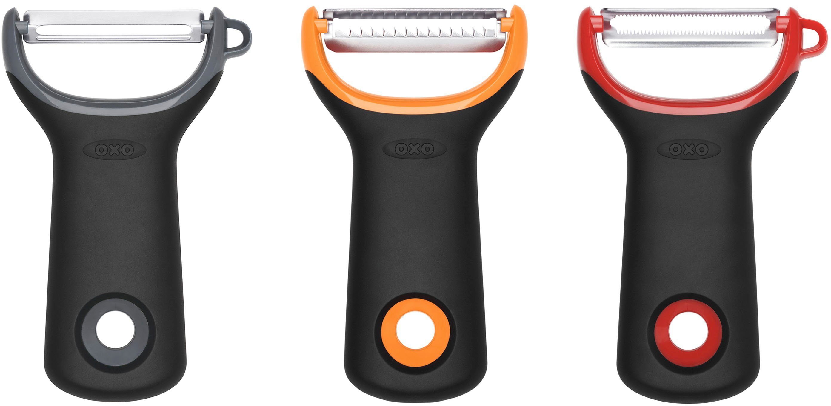 OXO Good Grips Очиститель картошки Schäler-/Peeler-Set, (Set, 3-tlg), mit Edelstahlklinge