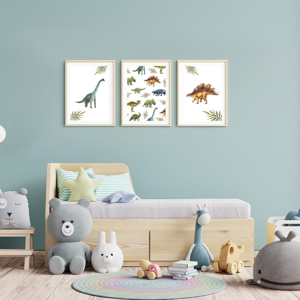 MeinBaby123® Poster Dinosaurier Poster, Dinosaurier Bilder, Babyzimmer Deko, Kinderzimmer Wandbilder – Bild 5 von 5