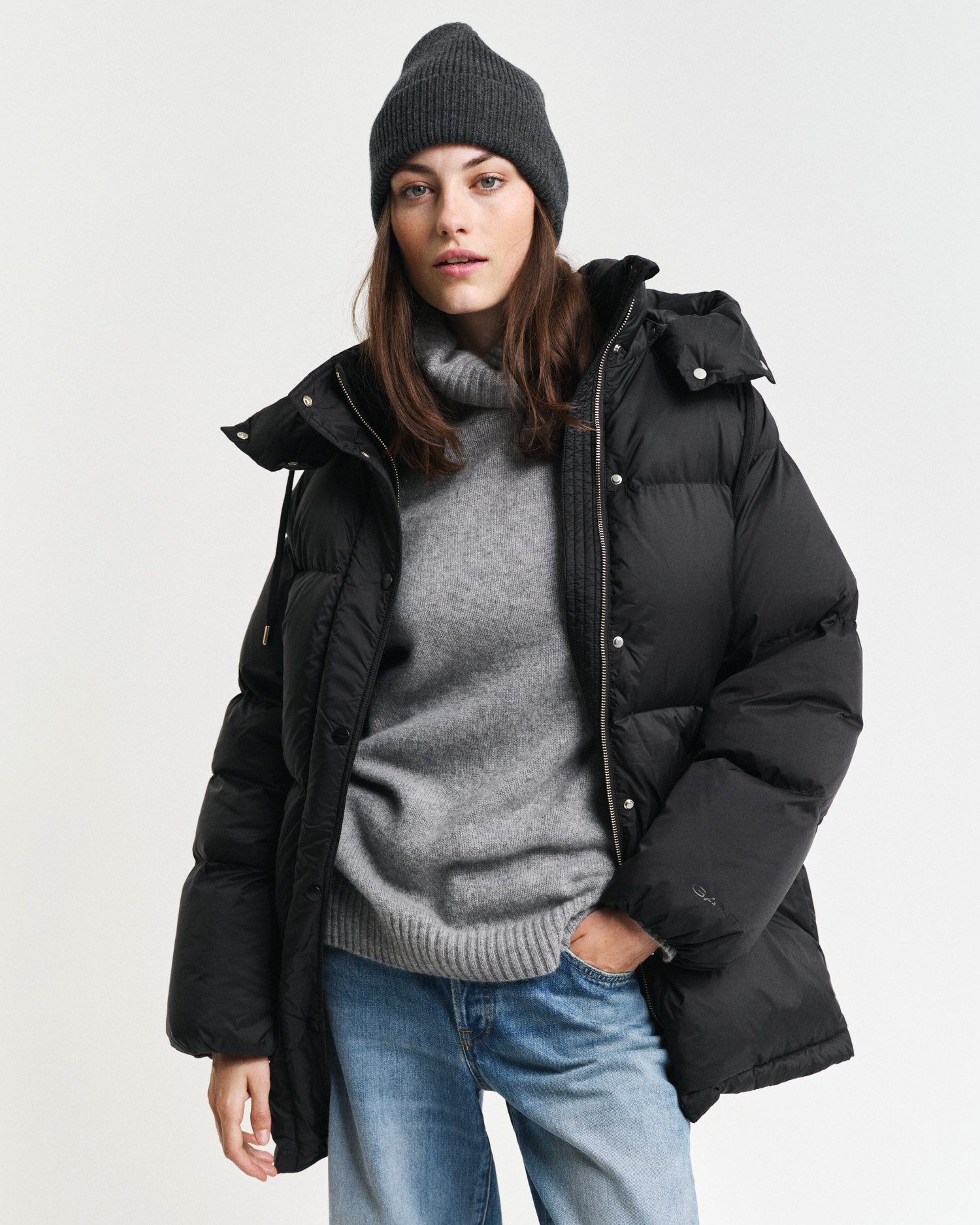 Gant Steppjacke MID LENGTH DOWN JACKET mit 2-Wege-Reißverschluss
