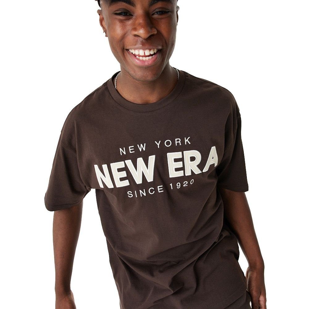 Oversized Era New LOGO brown Print-Shirt BRAND