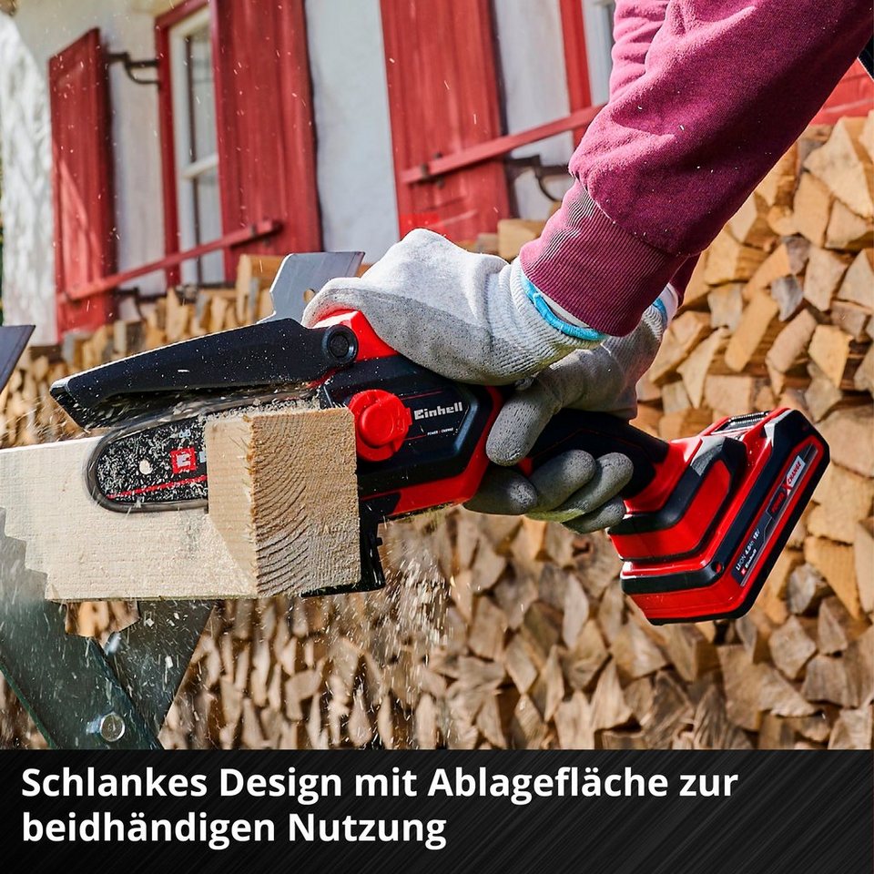 Einhell Akku-Kettensäge Power X-Change GE-PS 18/15 Li BL-Solo, 15,8 cm  Schwertlänge, mit bürstenlosem Motor, PurePOWER Brushless – 10 Jahre  Motor-Garantie nach Registrierung