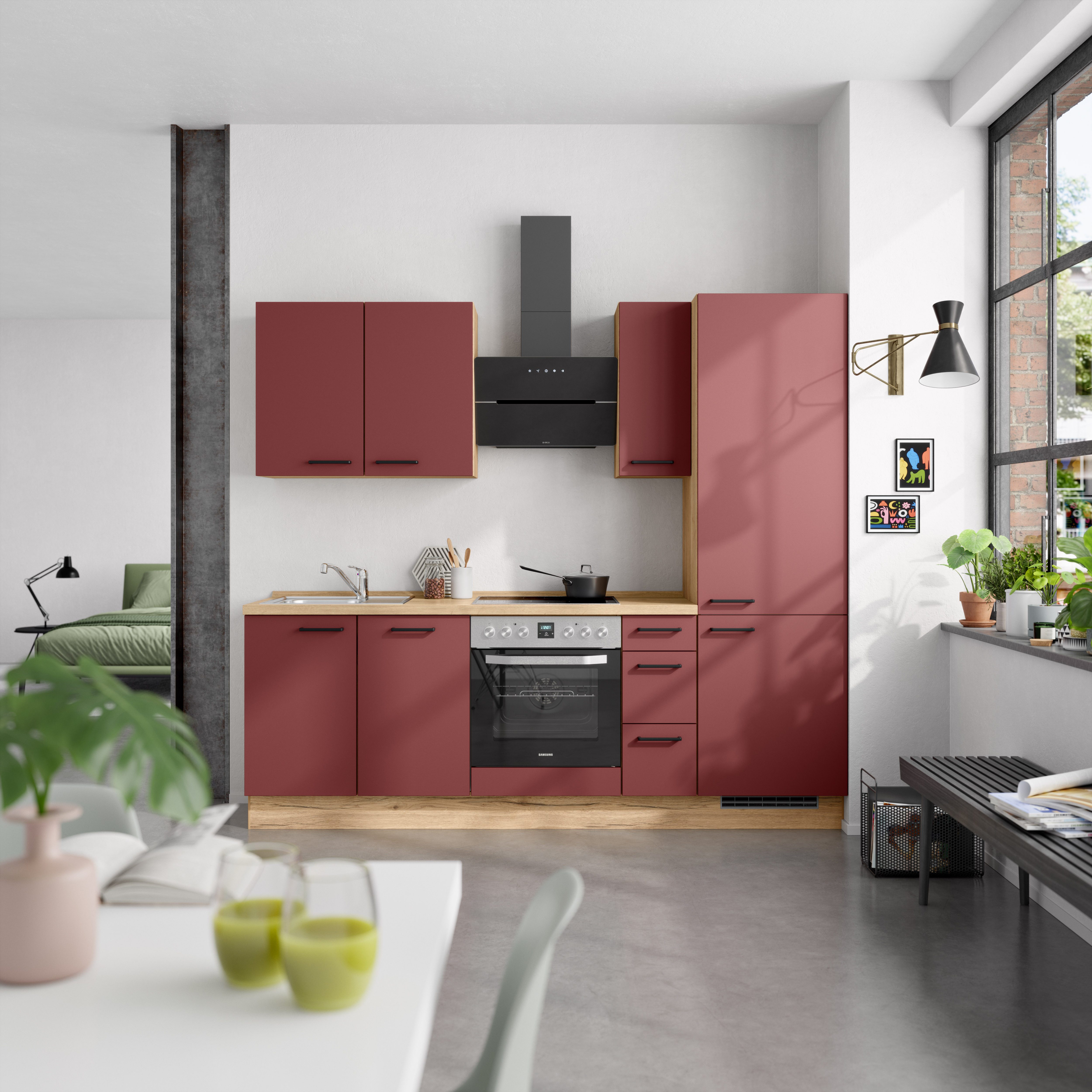 nobilia® Küchenzeile "Easytouch II", NEU: individuell anpassbar mit gratis Profi-Beratung, vormontiert, Breite 240 cm, Ausrichtung wählbar, wahlw. mit E-Geräten