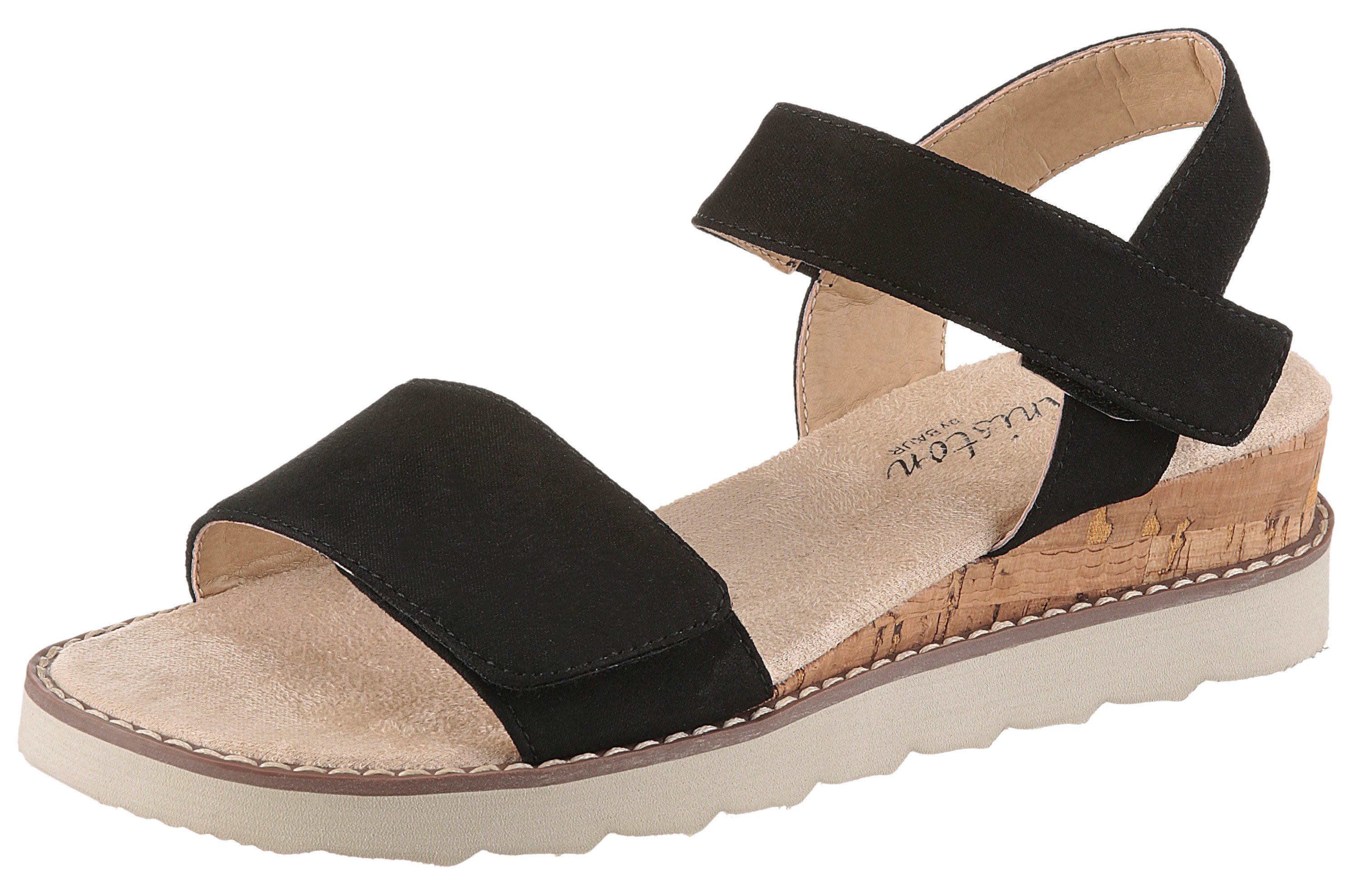 Aniston SHOES Sandale Sommerschuh, Klettschuh, Keilabsatz - NEUE KOLLEKTION