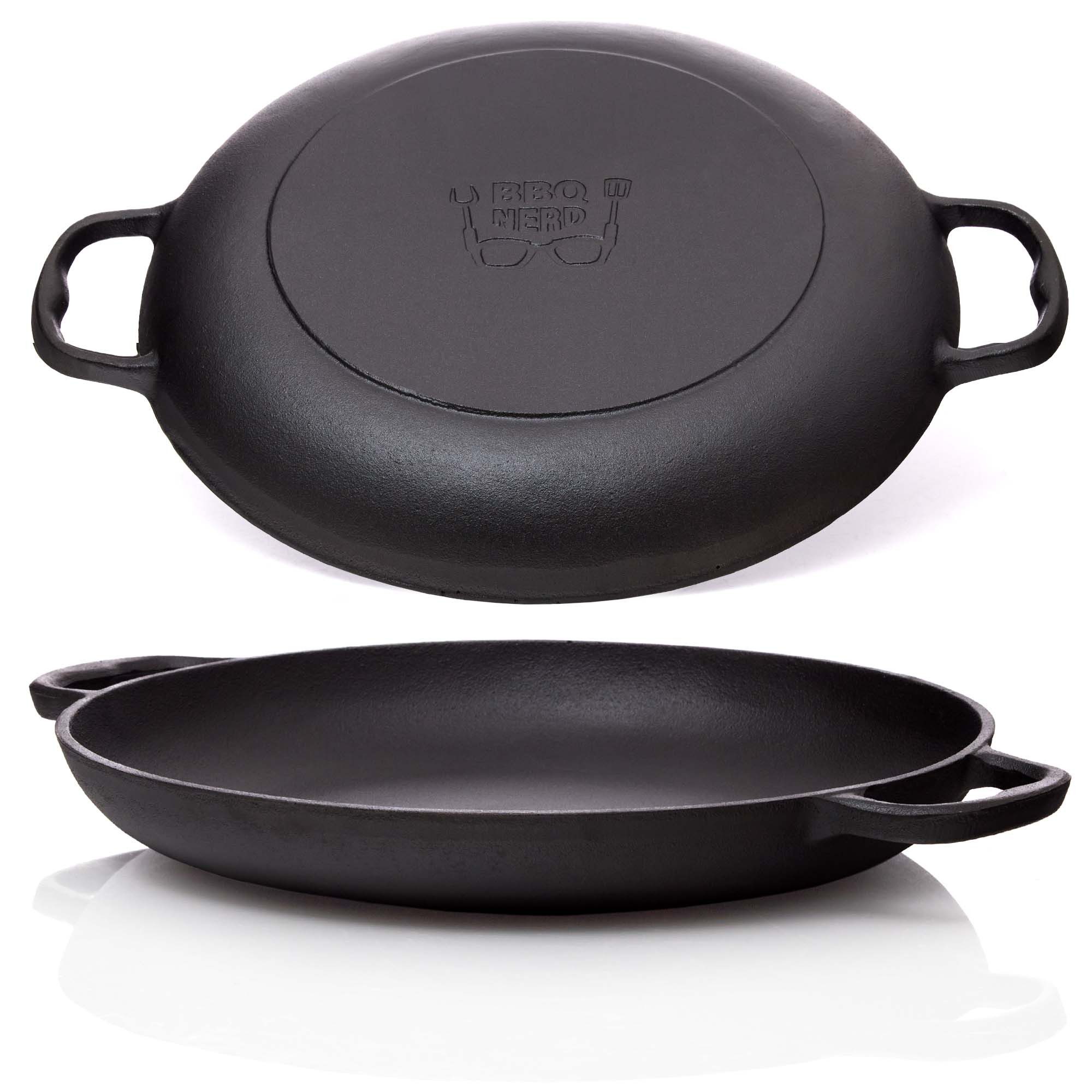 BBQ Nerd Paellapfanne Gusseisen Paellapfanne Ø36cm 6 Personen 