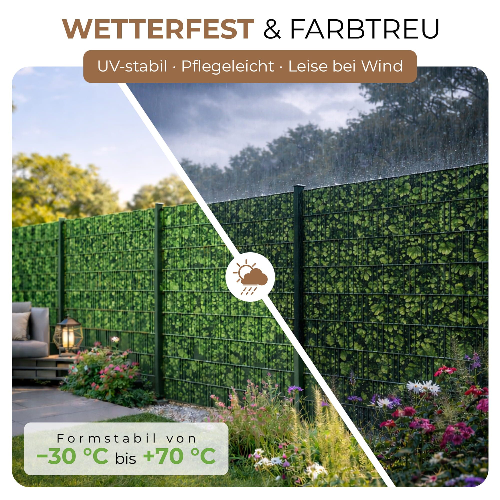 BooGardi Sichtschutzstreifen PVC Sichtschutzstreifen · Sichtschutz Zaun · blickdicht & wetterfest, (1 Rolle 19 cm x 35 m Hellgrau · 450 g/m² · inkl. 30 Clips), Zaunblende für Doppelstabmattenzaun & Stabmattenzaun