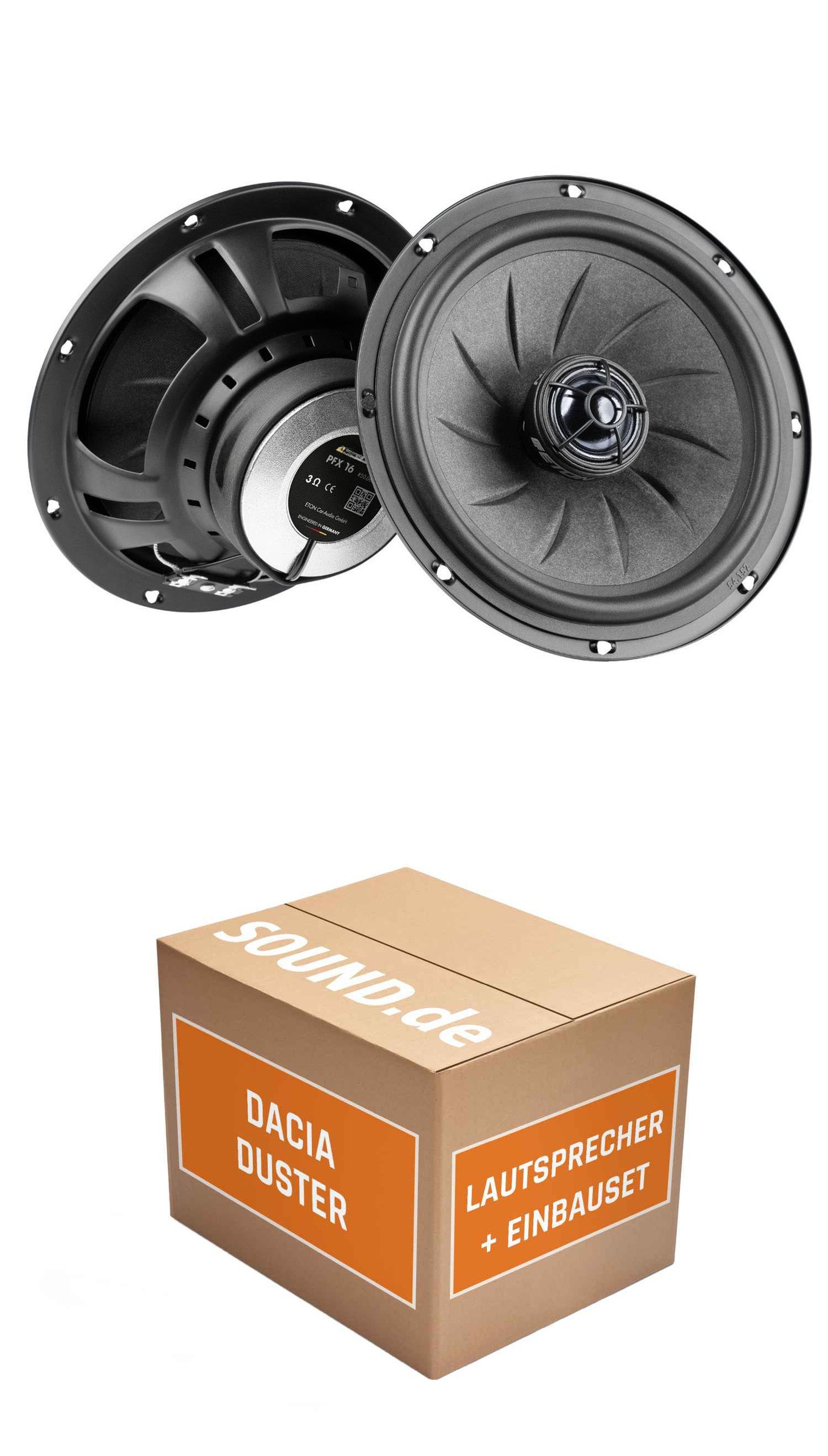 JUST SOUND best choice for caraudio Lautsprecher Boxen Heck Eton PFX16 für Dacia Duster 2. Generation 100W Auto-Lautsprecher (70 W)