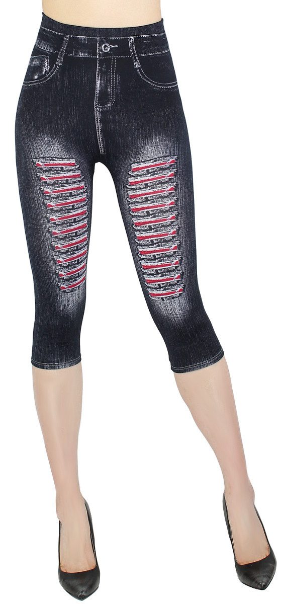dy_mode Caprileggings Capri Jeggings Damen 3/4 günstig online kaufen