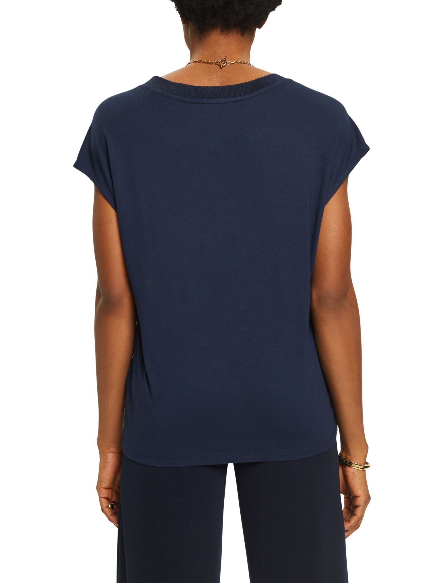 T-Shirt Collection mit Frontprint T-Shirt Esprit NAVY (1-tlg)