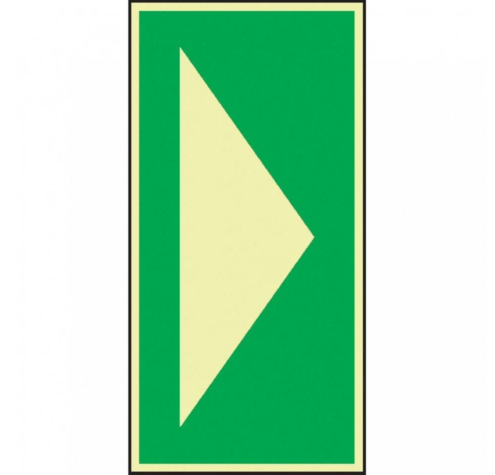 Thumbnail - König Werbeanlagen Hinweisschild Richtungsangabe gerade,DIN/TR 4844-4,grün,Kunststoff,100x200mm