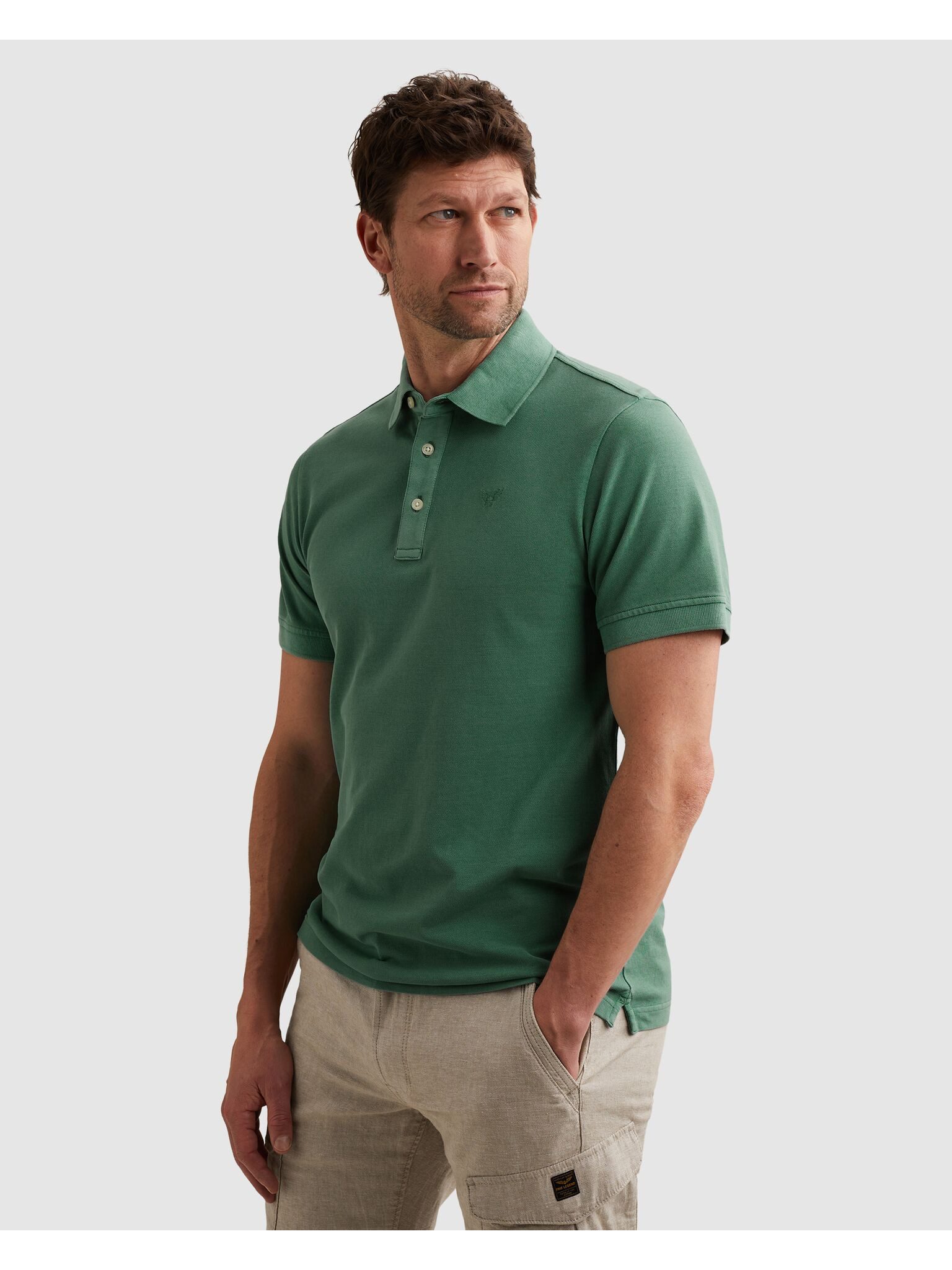 PME LEGEND Poloshirt Short sleeve polo pique garment dyed mit Logo Stickerei