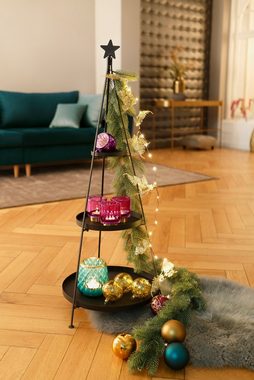 Guido Maria Kretschmer Home&Living Weihnachtsbaumkugel Sannah, Christbaumschmuck, Christbaumkugeln aus Glas (3 St), Weihnachtsdeko, mundgeblasen und handdekoriert