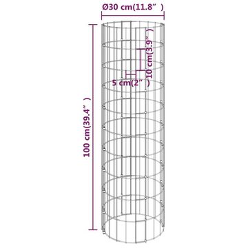 vidaXL Hochbeet Gabionen-Hochbeete 4 Stk Rund Ø30x50100150200 cm