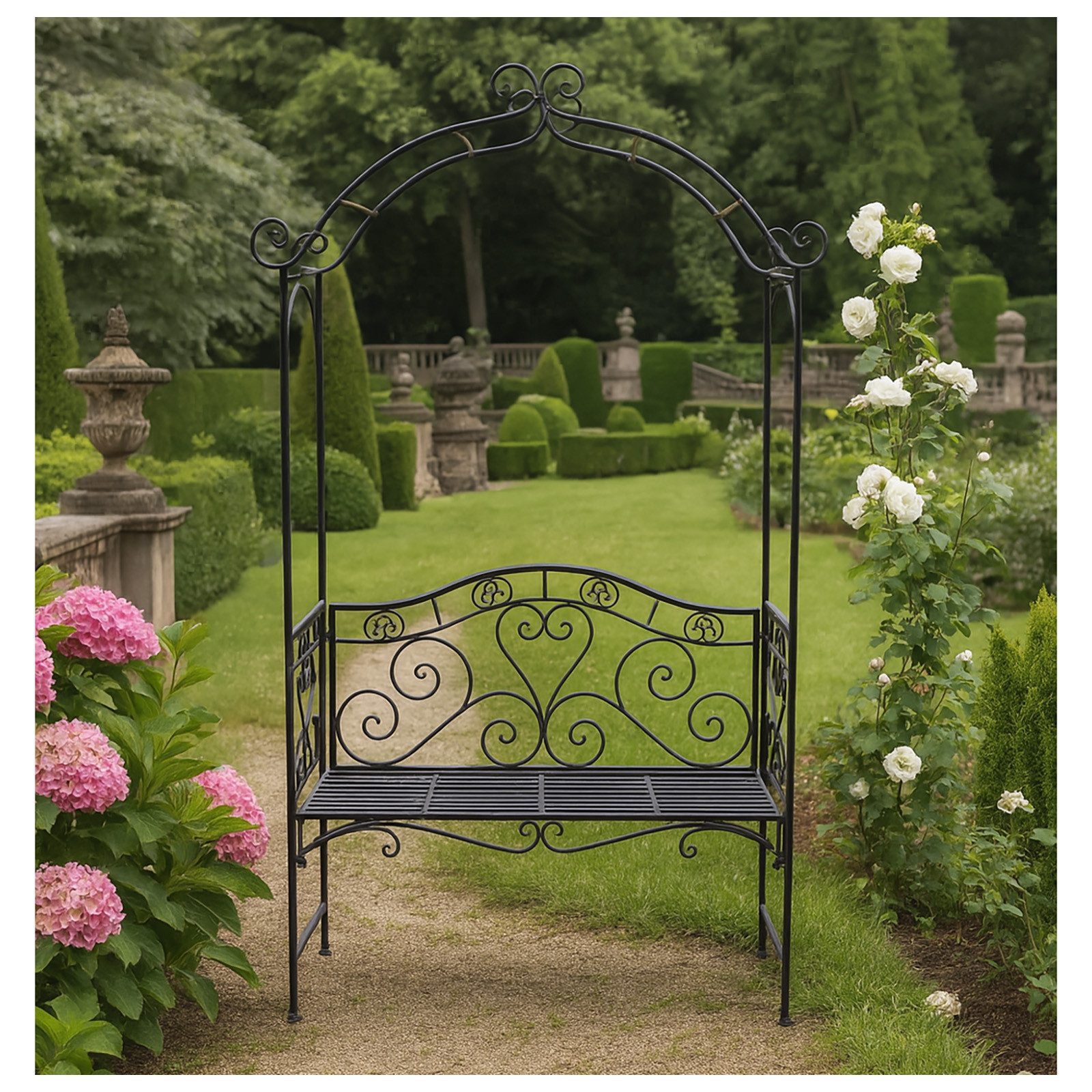 HTI-Living Gartenbank Gartenbank mit integriertem Rosenbogen günstig online kaufen