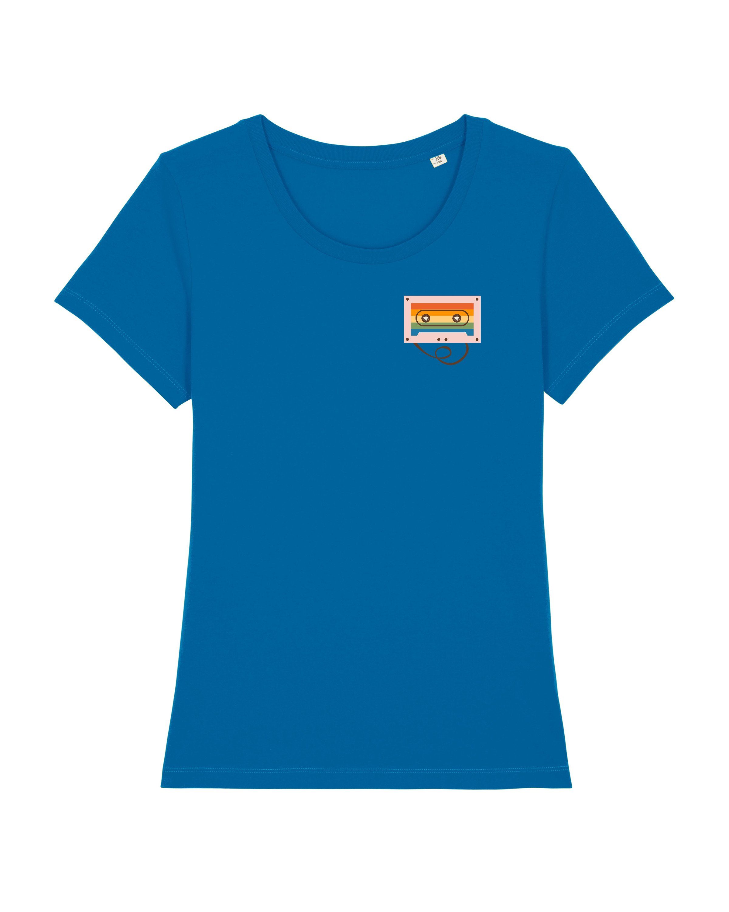 wat? Apparel Print-Shirt Rainbow Cassette (1-tlg) royalblau | T-Shirts