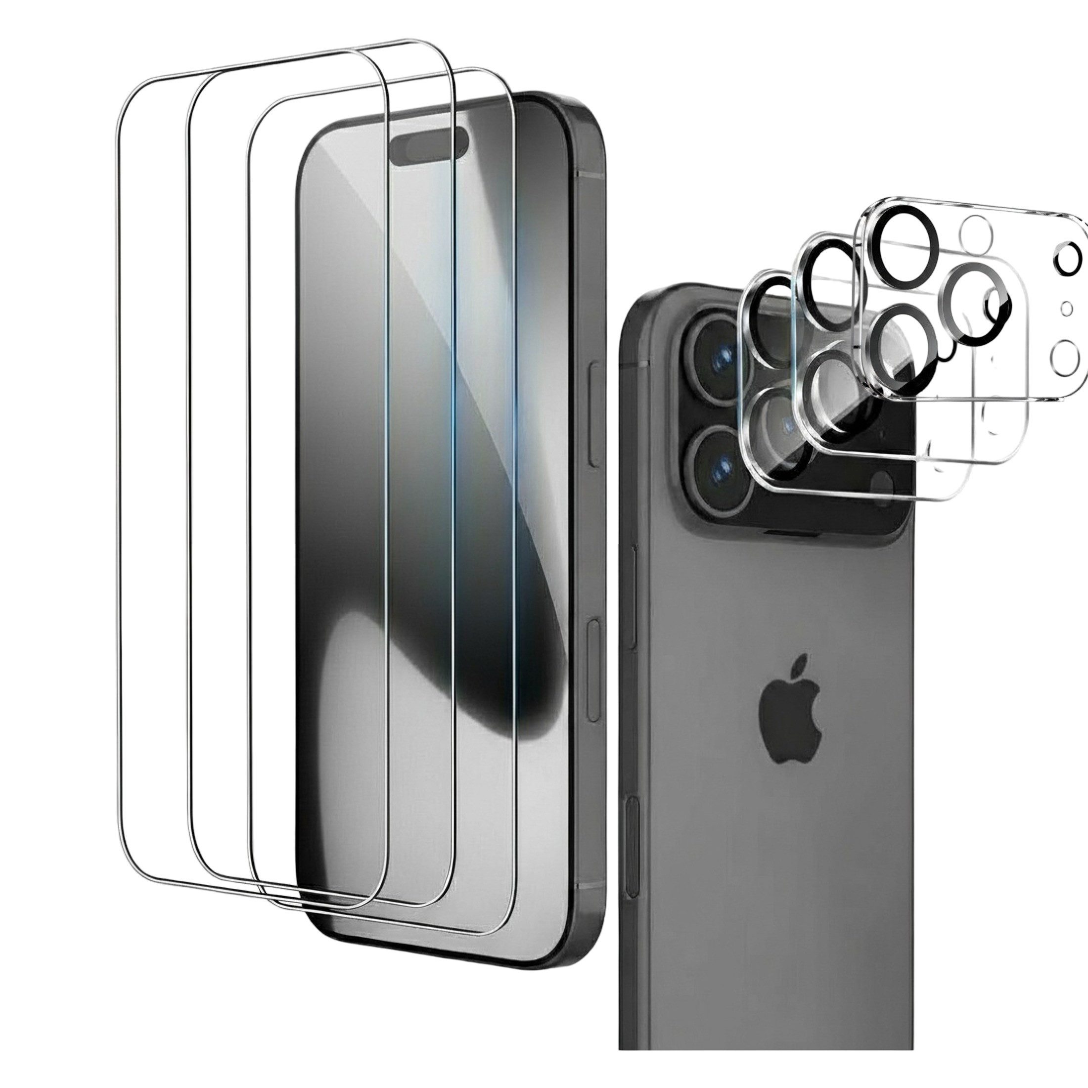 Futurea Schutzfolie iPhone 17 Schutzfolie inkl. Kameraschutzglas Panzerglas, (Spar-Set, mit Reinigungskit einfach anzubringen mit Installationsrahmen), 3-Pack Panzerfolie für Apple iPhone 17, Air, Pro, Pro Max