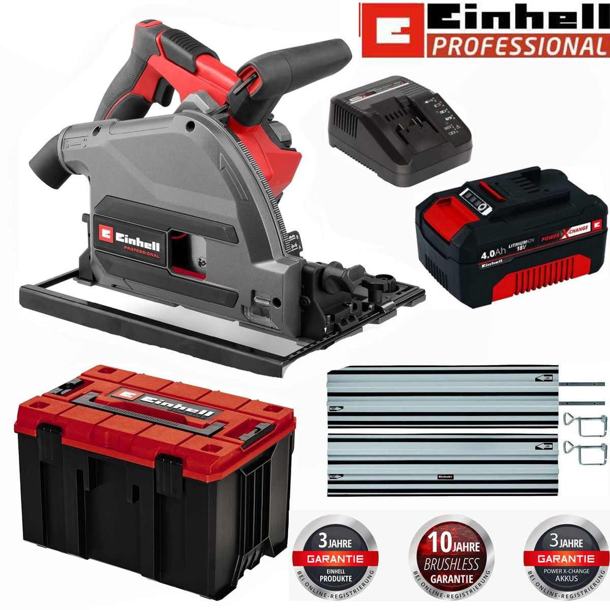 Einhell Akku-Tauchsäge Tauchsäge TP-PS 18/165 Li BL Führungsschiene, Akku 4 günstig online kaufen