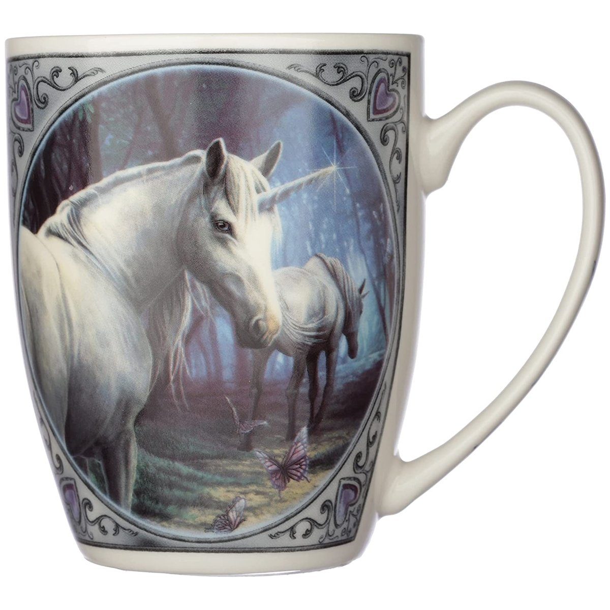 Puckator Tasse Fantasy-Tasse EINHÖRNER, Pozellan, für 300ml Inhalt