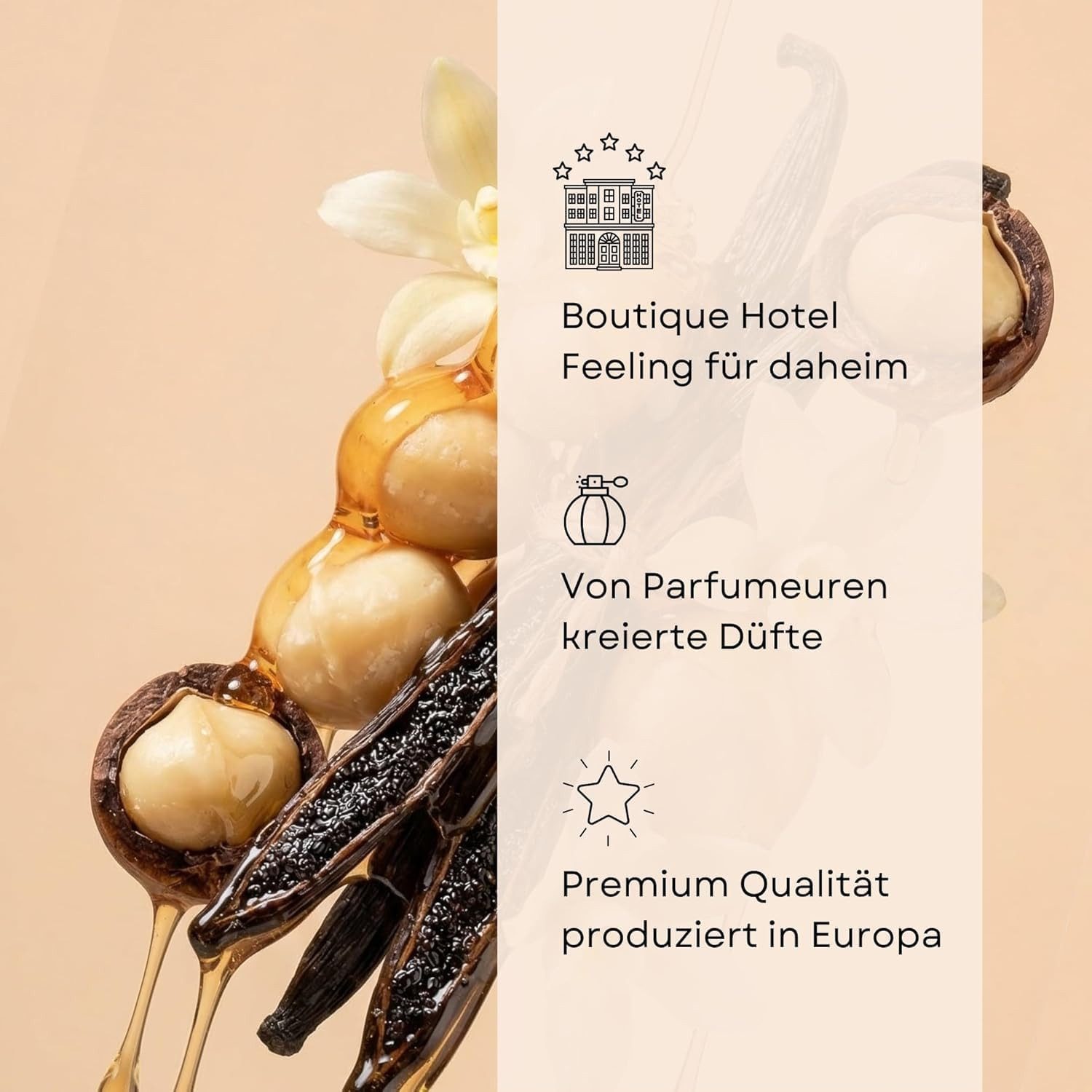 BOHORIA Duftkerze Vanilla Vibes 200 g – Vanille & Tonkabohne aus Sojawachs