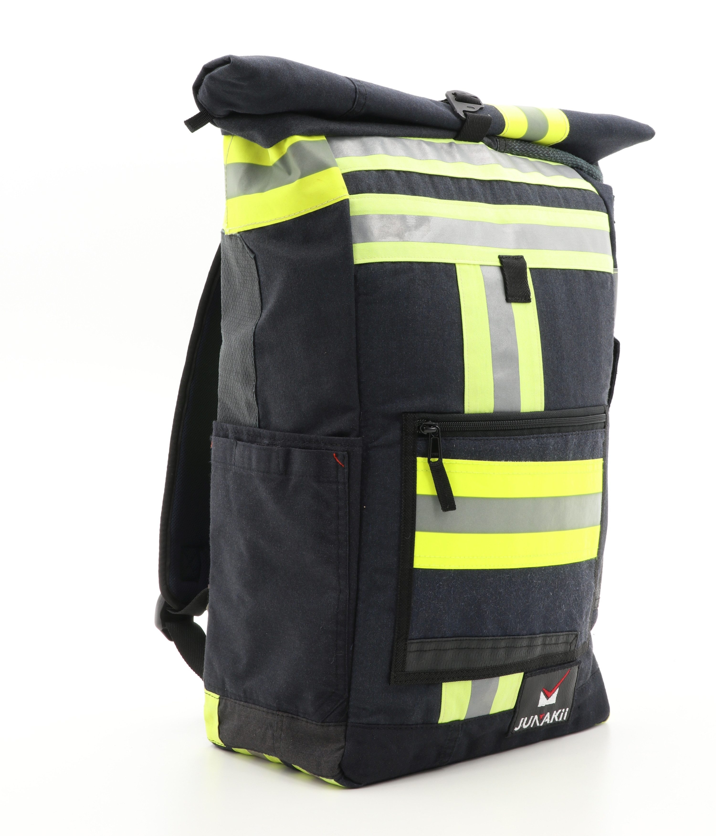JUNAKii Laptoprucksack, Upcycling, Unikat, Europa, nachhaltig, robust, funktional, Freizeit