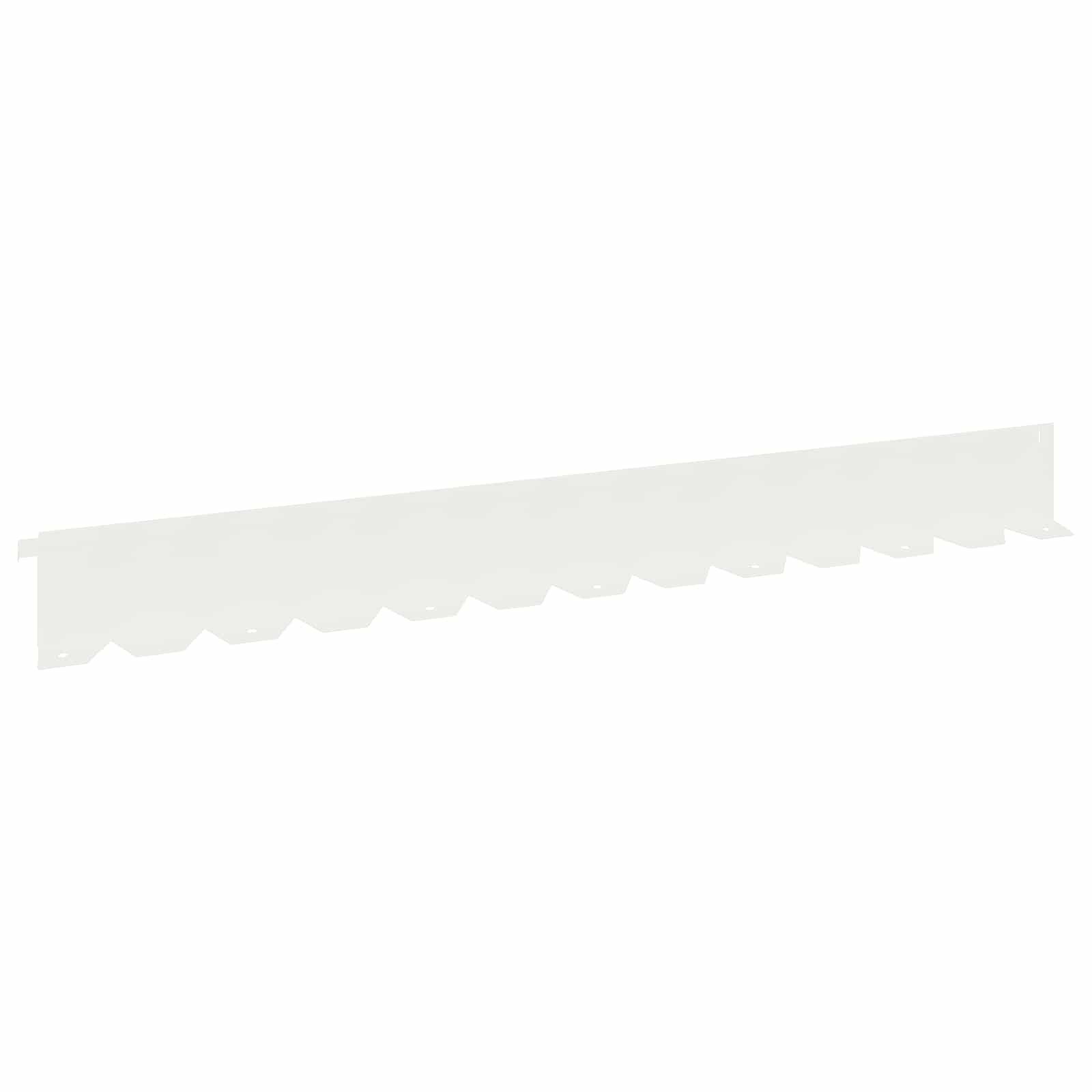 vidaXL Beetumrandung Raseneinfassung 30 Stk. 102 x 10 x 4 cm Stahl Weiß