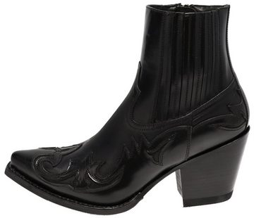 Sendra Boots 16598 Schwarz Stiefelette Rahmengenähte Damen Westernstiefelette