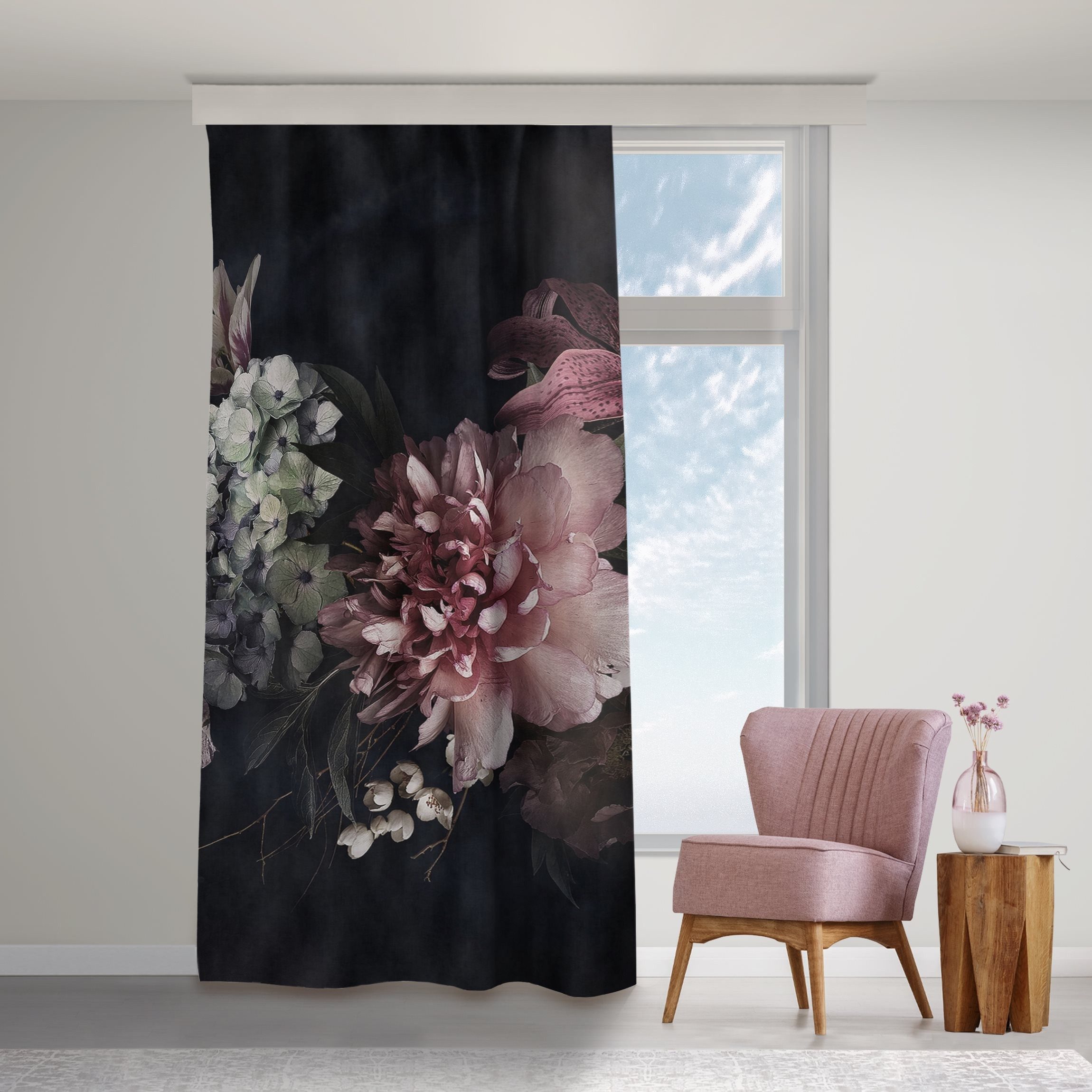 Bilderdepot24 Vorhang Gardine Natur Modern Blumen günstig online kaufen