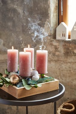 Creativ deco Adventsleuchter Weihnachtsdeko (1 St), für 4 Kerzen, ideal als Adventsleuchter