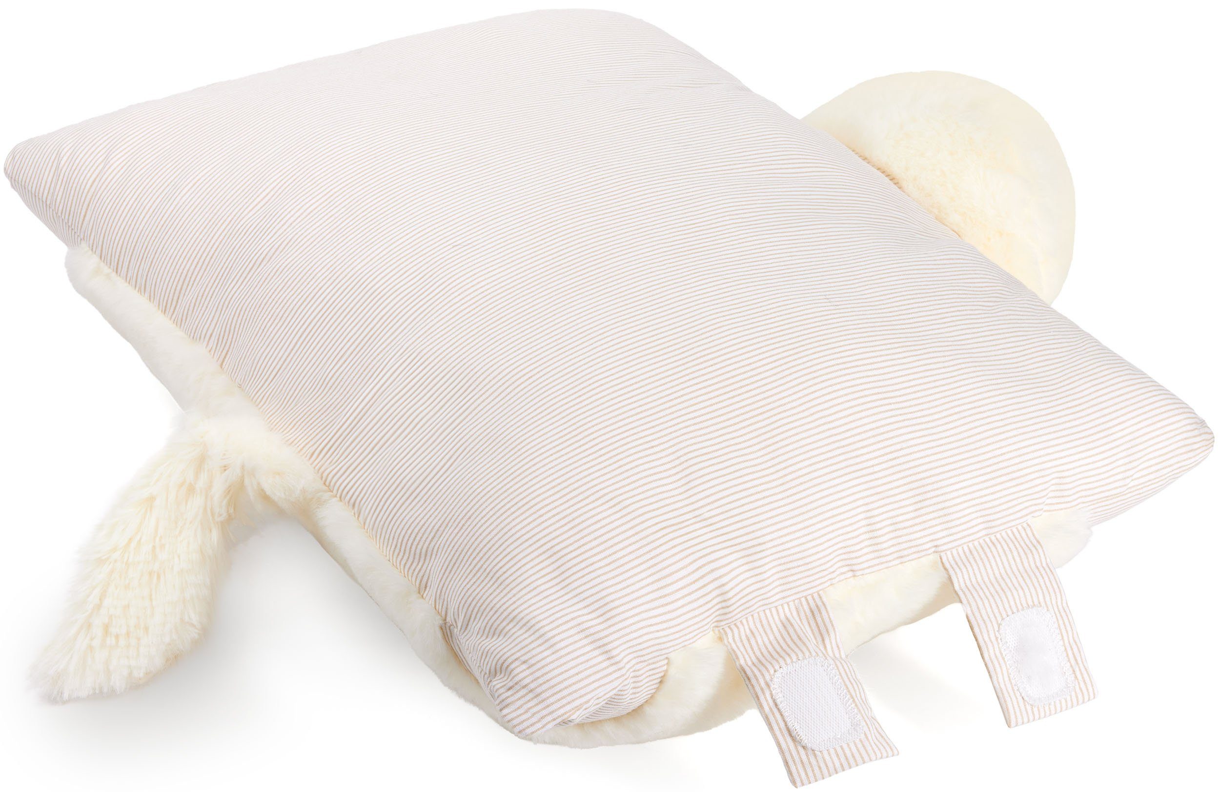 BRUBAKER Kuscheltier Kuscheltierkissen Einhorn - 2 in 1 Plüschtier und Kuschelkissen (Einhornkissen Stofftier, 1-St., 40 x 30 cm), aufklappbares Kinder Plüschkissen mit Klettverschluss