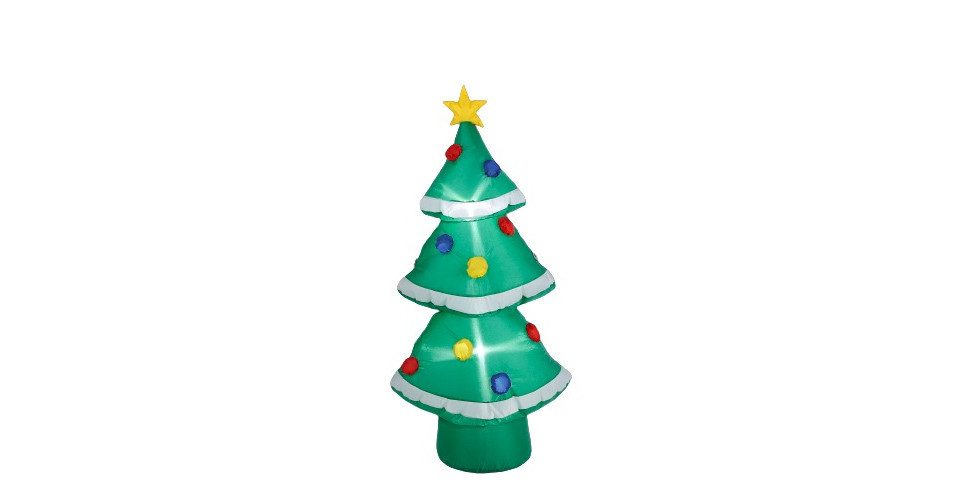 Luca Lighting Dekofigur Luca Lighting Weihnachtsbaum aufblasbar grün mit