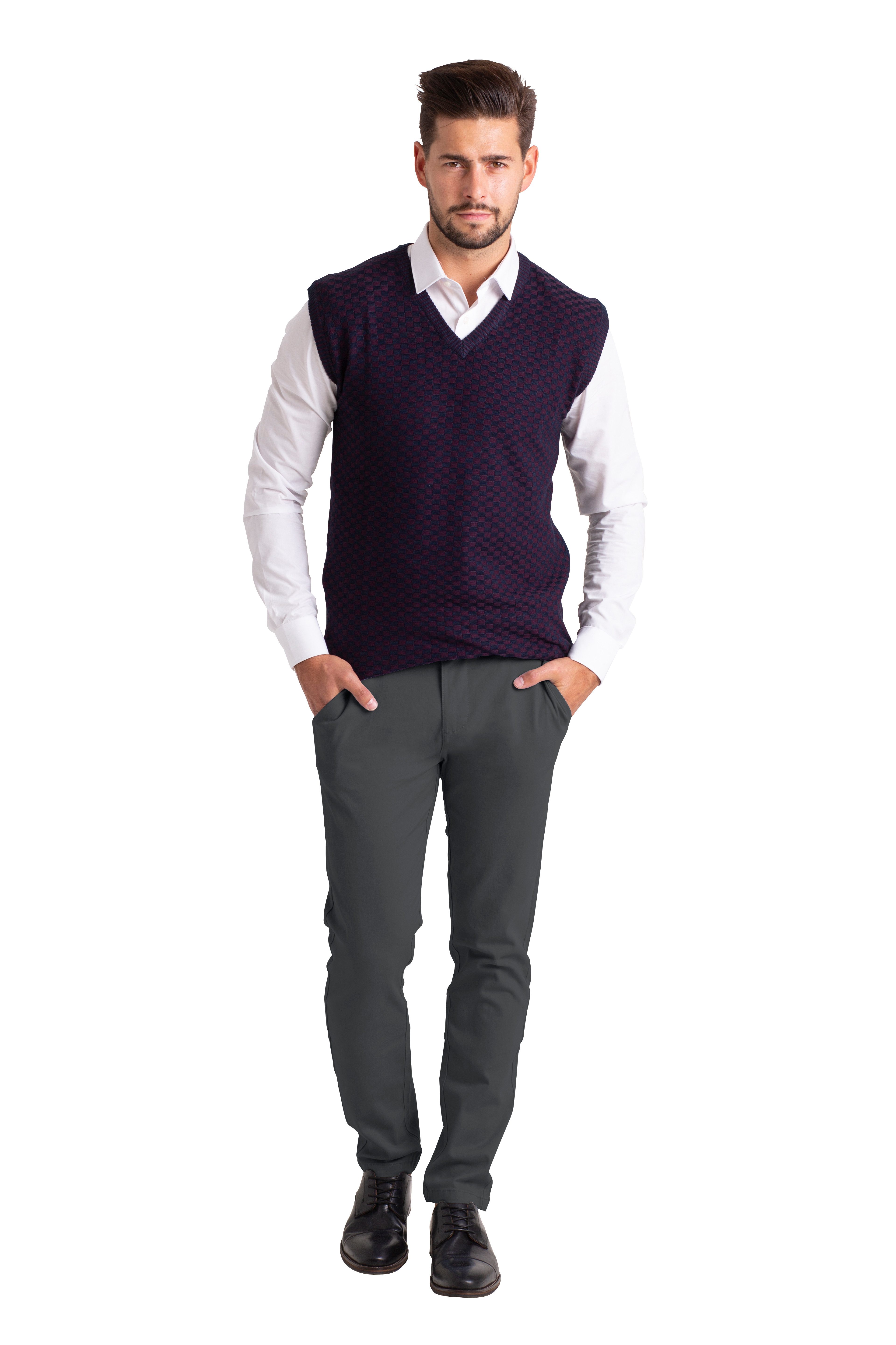 BlauerHafen Chinohose Herren Chinohose Slim Fit Stretch Baumwolle Business günstig online kaufen