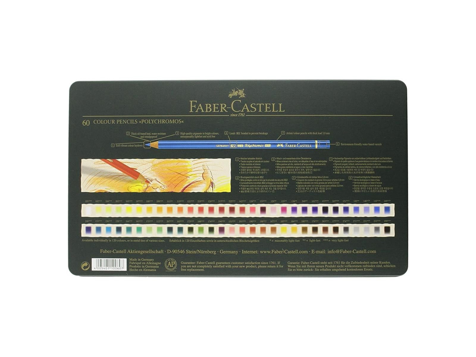 Faber-Castell Künstlerstift Faber-Castell Polychromos Farbstift - 60er Metalletui – Bild 2 von 5