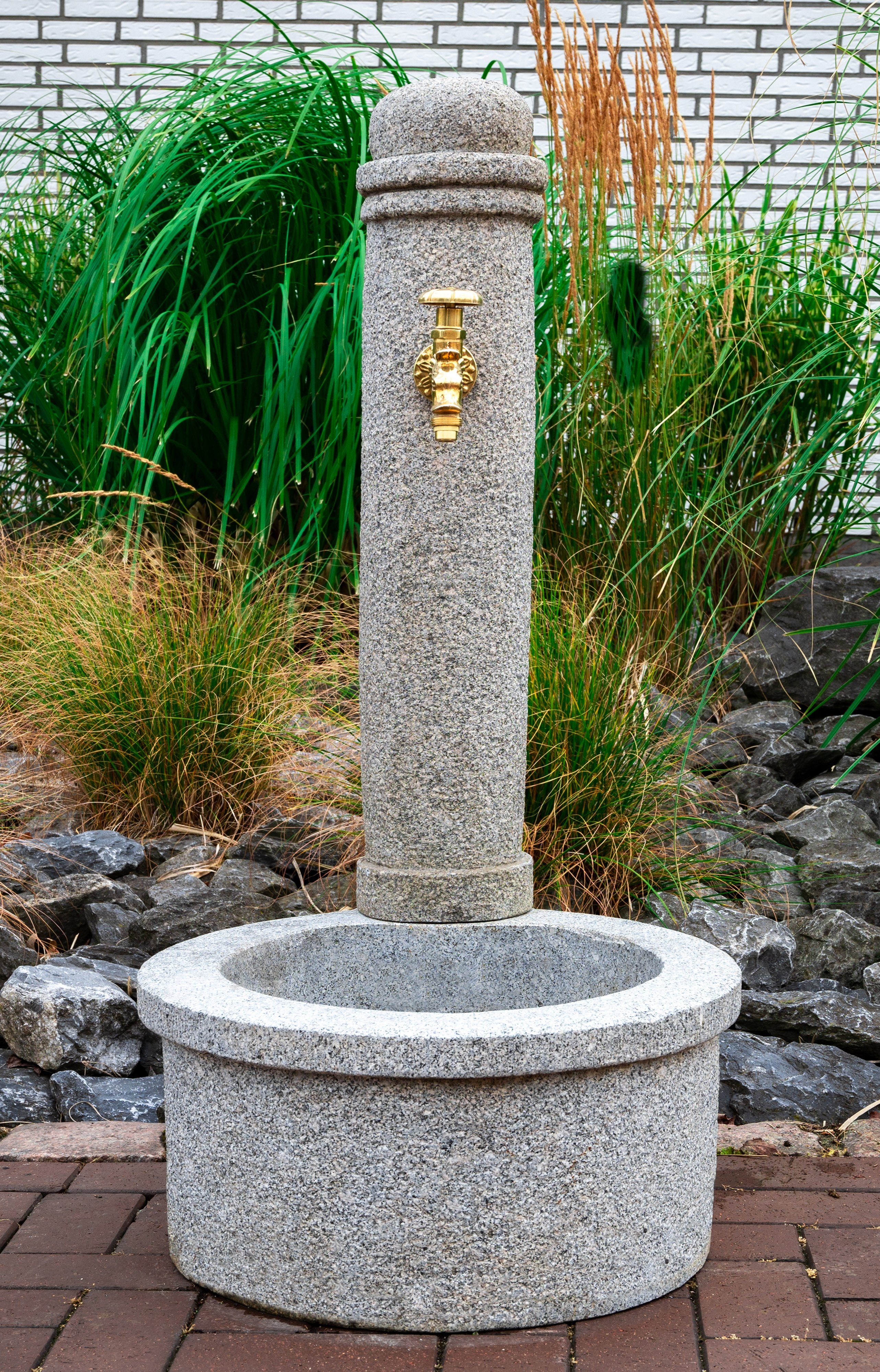 Gartenbrunnen, UV-Strahlung. robust Gartenbrunnen – Granit – IDYL Naturprodukt und witterungsbeständig gegen – Granit ein Frost, sehr Regen