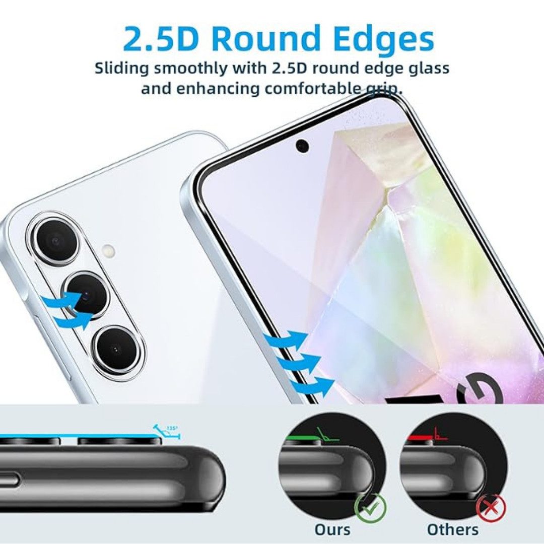 SmartUP Displayschutzglas 2X Schutzglas für Samsung Galaxy A35 5G Panzerfolie Display Full 9H für Für Samsung Galaxy A35 5G, kompletter Displayschutz – Bild 3 von 5