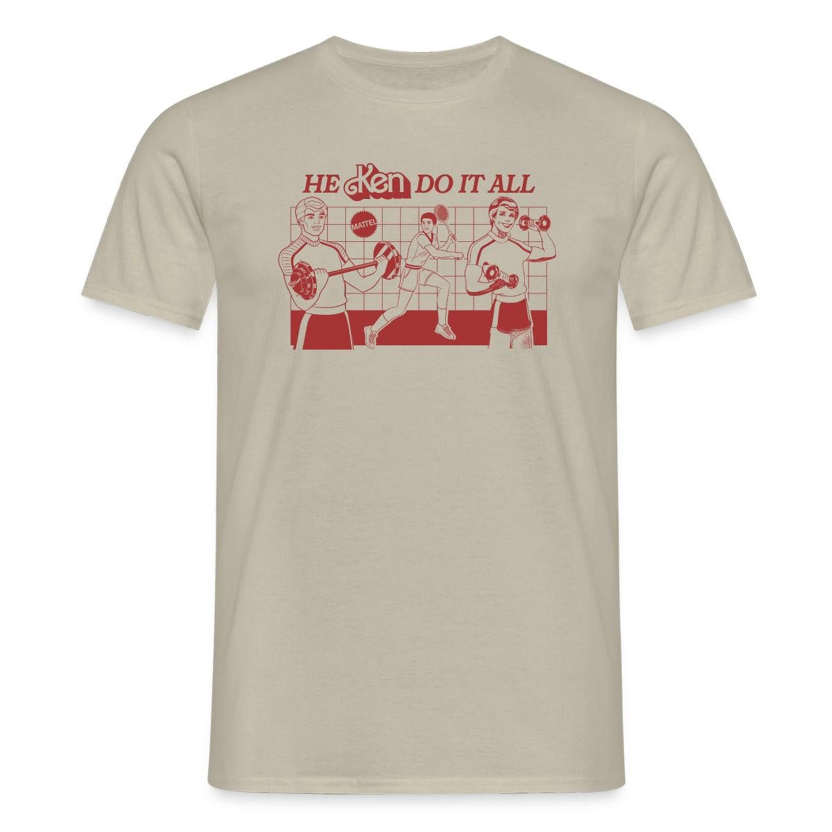 Spreadshirt T-Shirt Barbie Ken Design Spruch He Ken Do It All Männer T-Shirt (1-tlg)