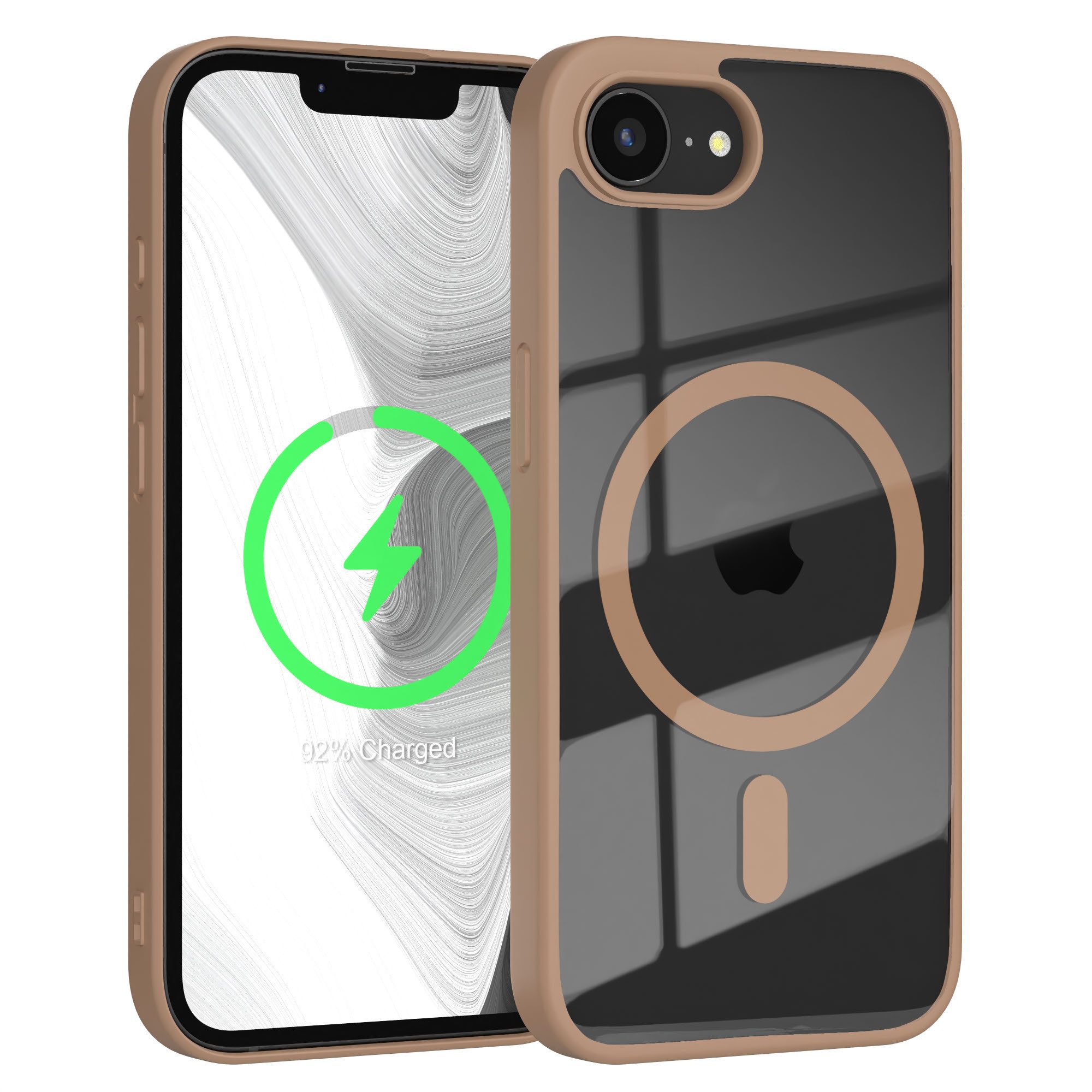 EAZY CASE Handyhülle Transparente Hülle mit MagSafe für iPhone 16e 6,1 Zoll, Silikon Handyhülle, Schutzhülle mit Kameraschutz, Etui TPU Schutz