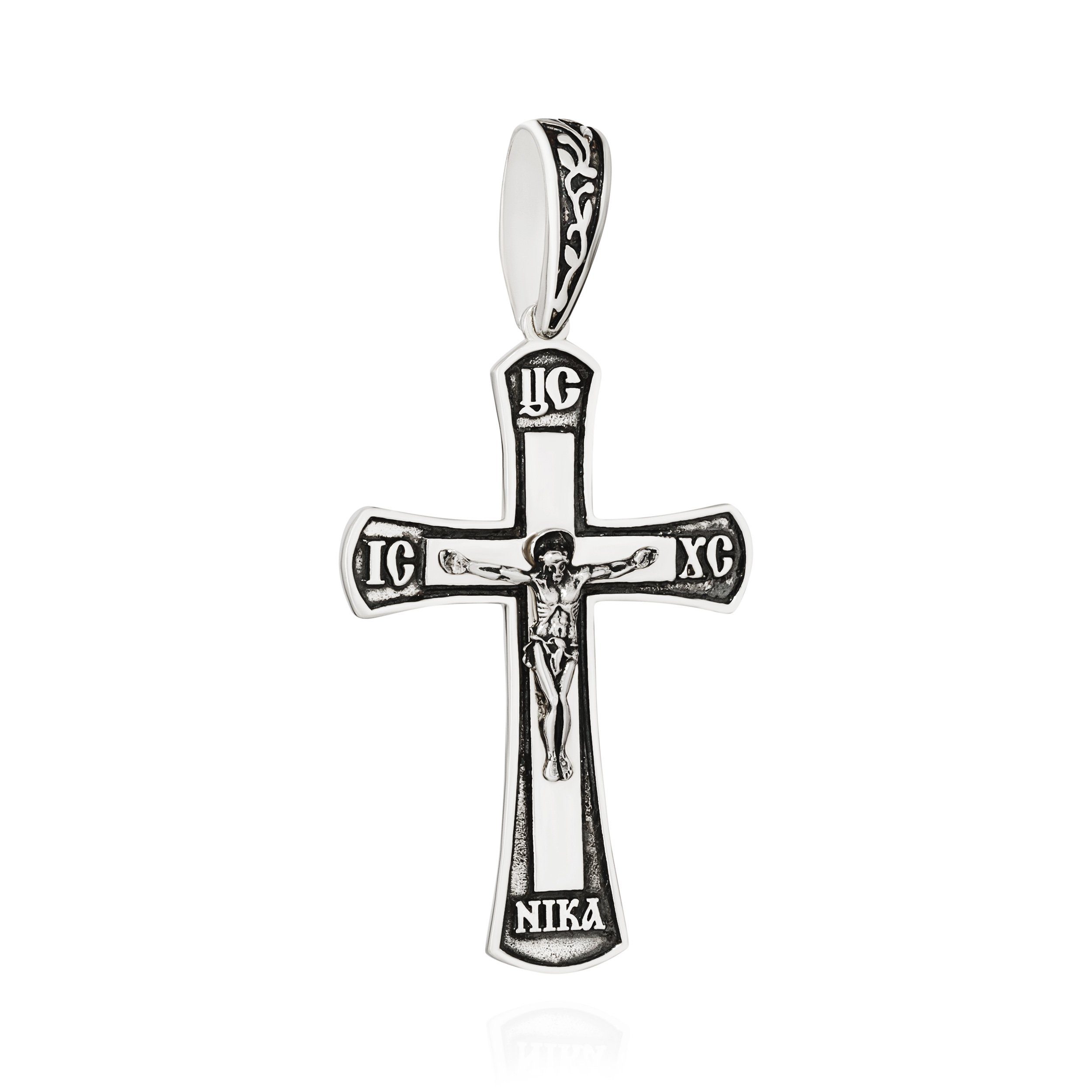 NKlaus Kettenanhänger 925 Silber Kreuzanhänger 37,7mm x 26,3mm Kruzifix Jesus Christus Kette