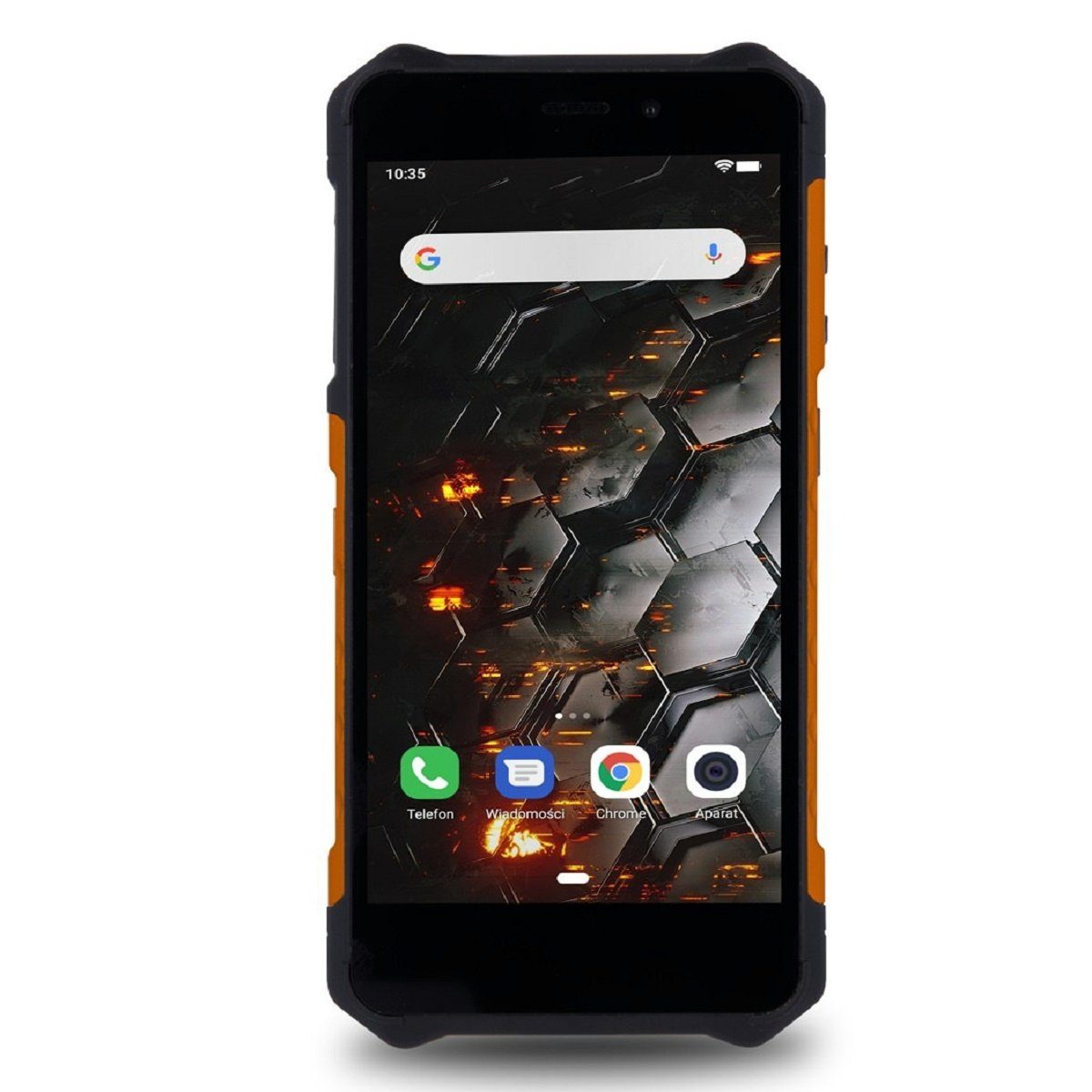 Iron 5,5-Display, 3 Hammer LTE 5000 Wasserdicht Smartphone Smartphone Schwarz-Orange mAh