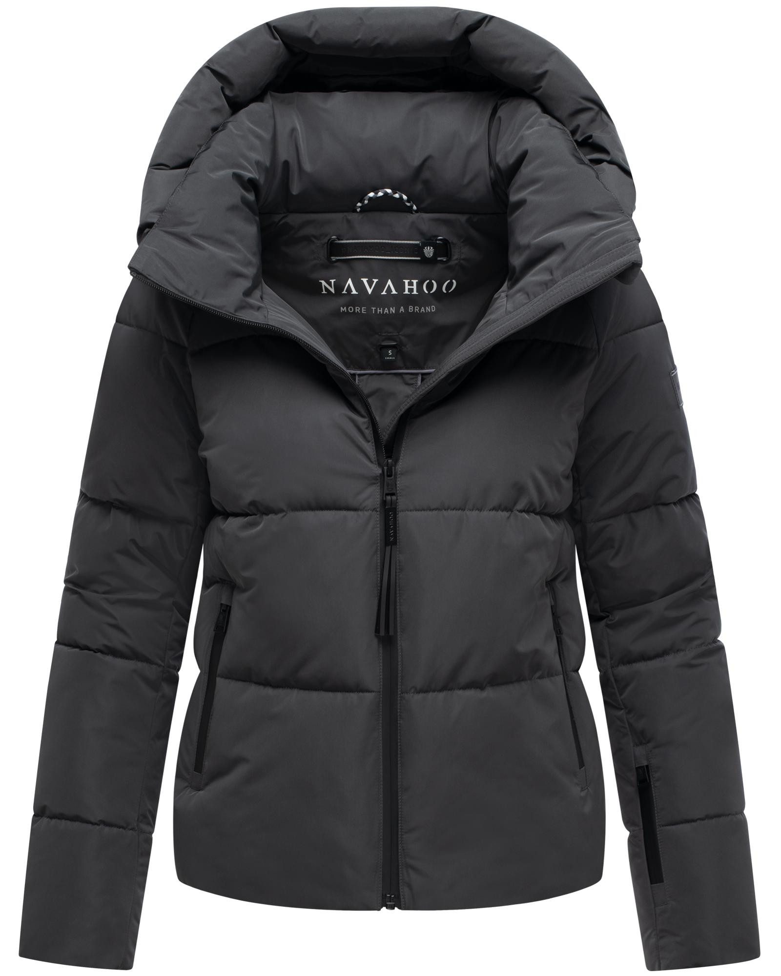 Navahoo Steppjacke Frostherz XIV Kurze gesteppte Damen Winterjacke mit abnehmbarer Kapuze – Bild 4 von 5