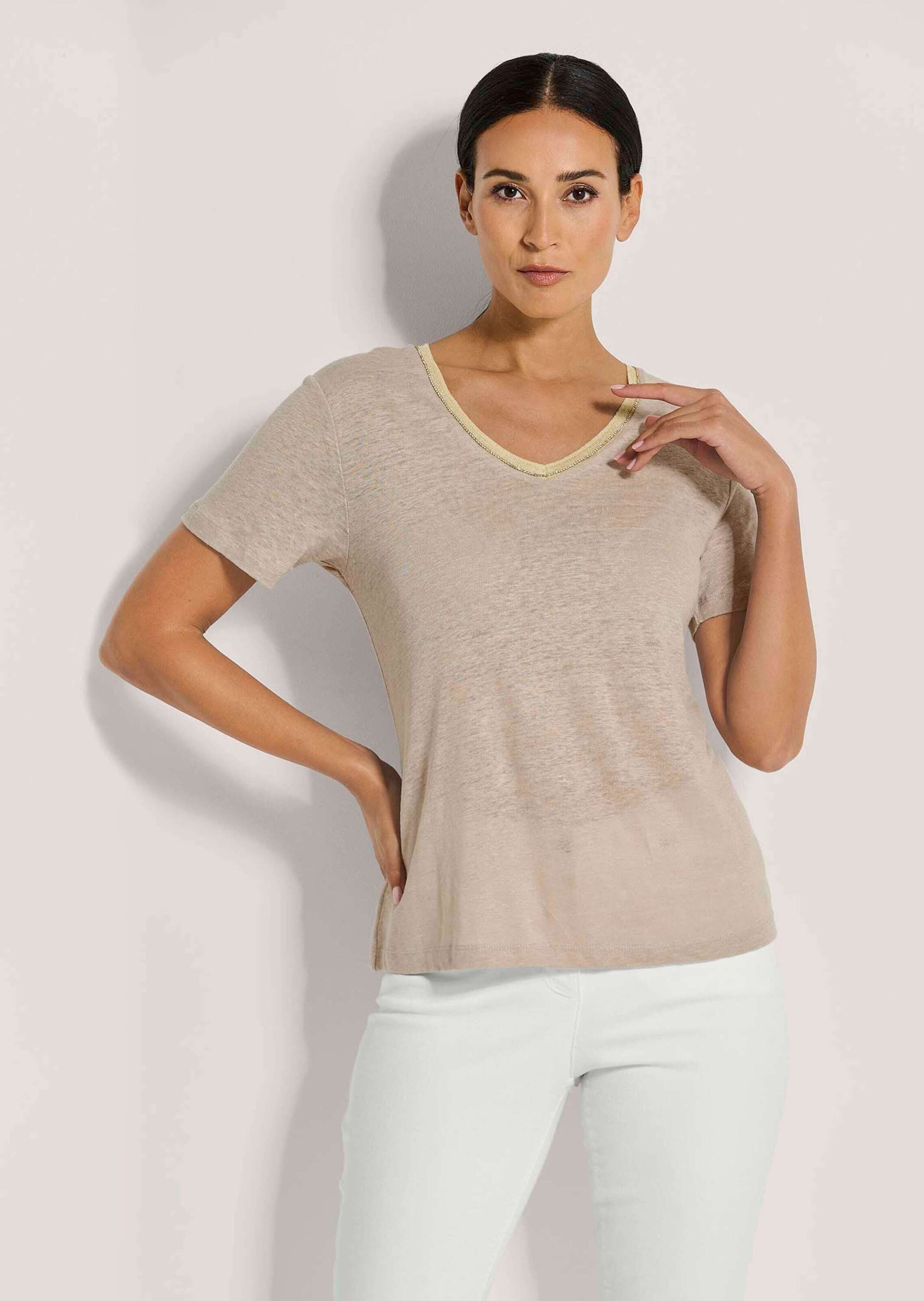 Kurzarmshirt Leinenshirt