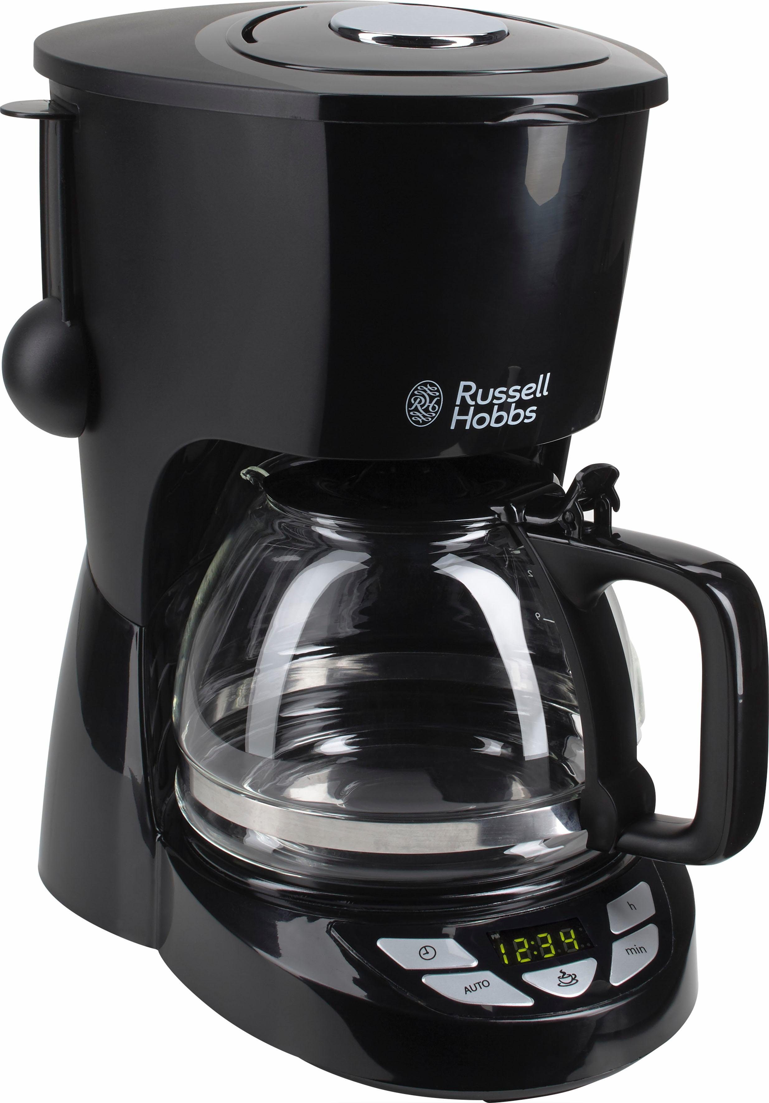 RUSSELL HOBBS Filterkaffeemaschine 22620-56 Textures Plus, 1,25l Kaffeekanne, Papierfilter 1x4 schwarz
