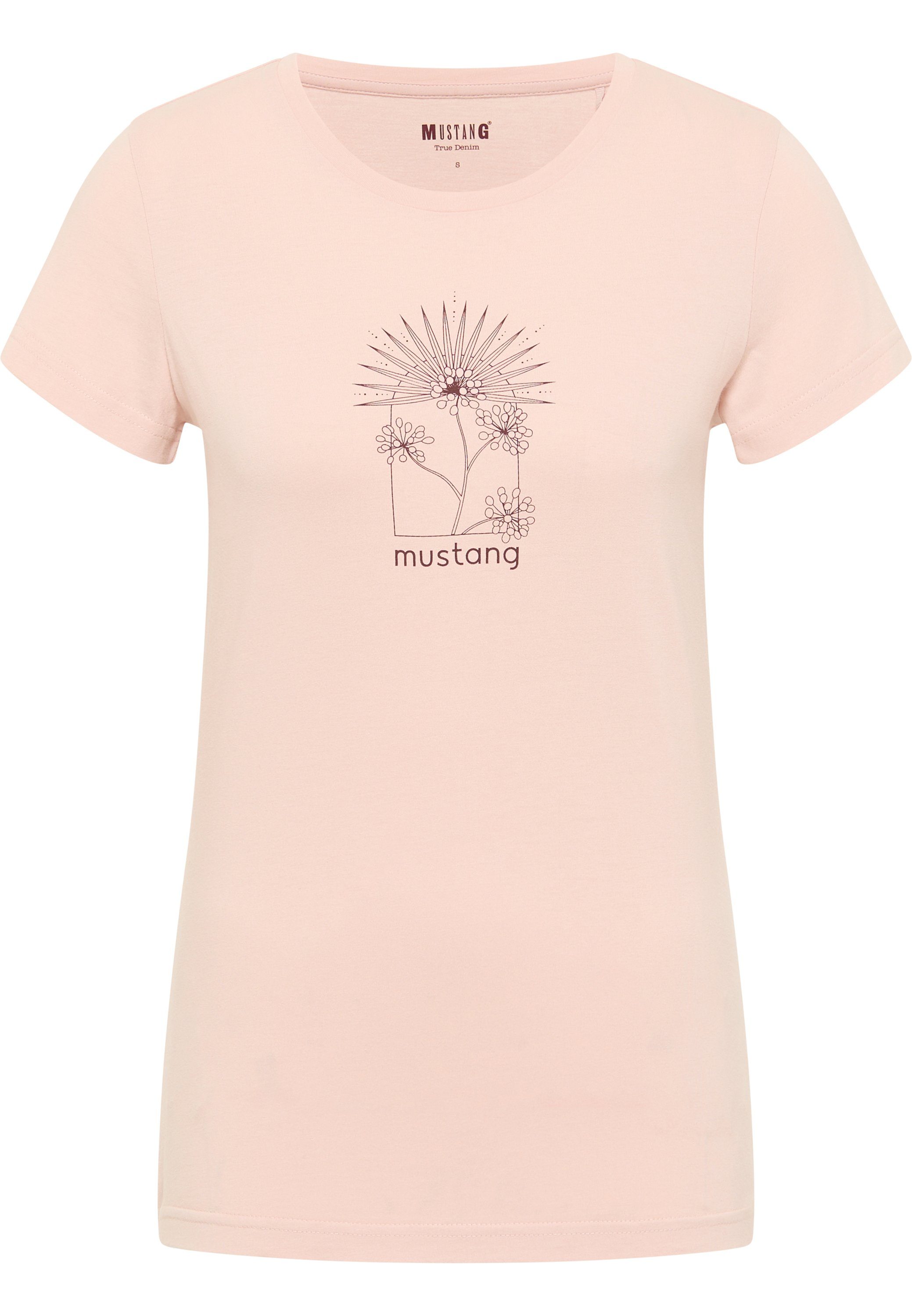 MUSTANG Style Mustang Alexia Print C Kurzarmshirt T-Shirt hellrosa