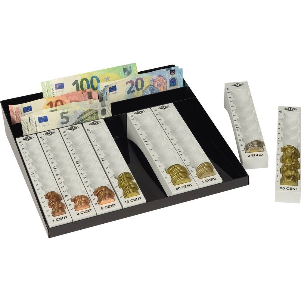 WEDO Banknotenzähler ® Geldzählbrett 27.8 x 6 x 27 cm (B x H x T 160790037, für Banknoten (sortiert), für Münzen, Wertzähler / Additionsfunktion