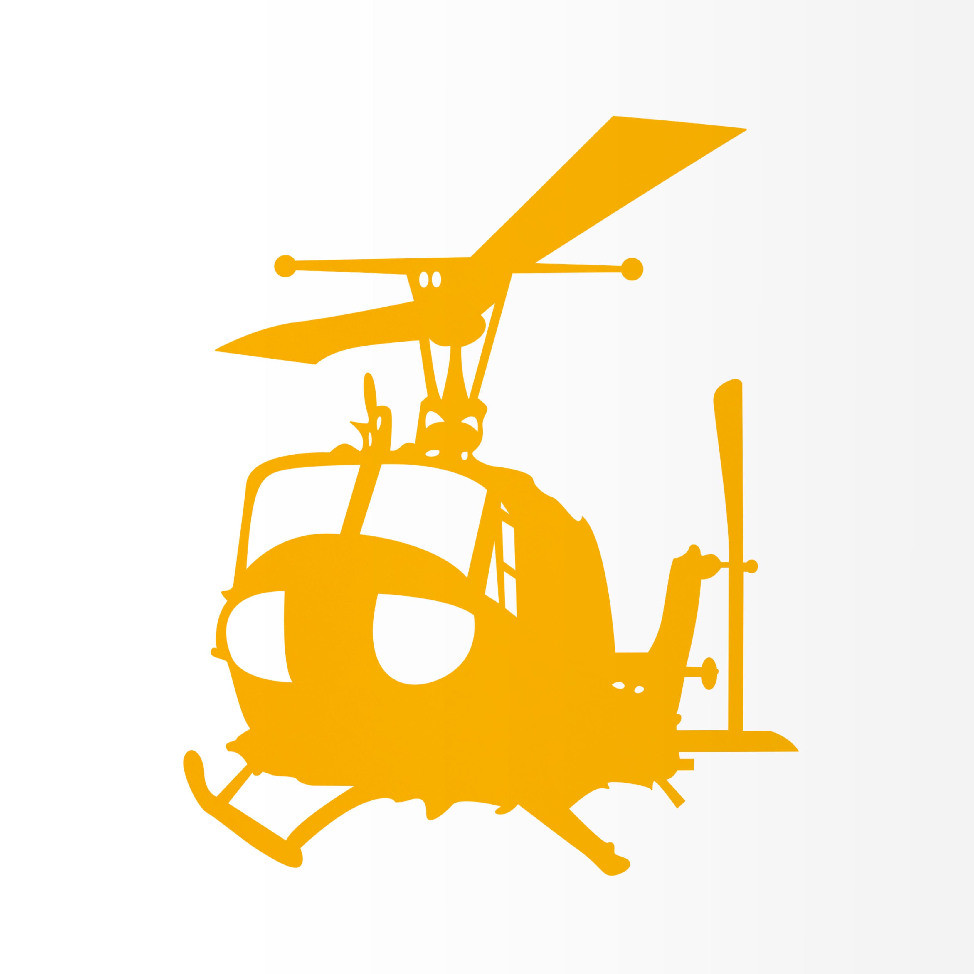 Nomiro Aufkleber UH 1H Irokesen Hubschrauber 89 x 99 mm, (1tlg), konturgeschnitten, ohne Hintergrund
