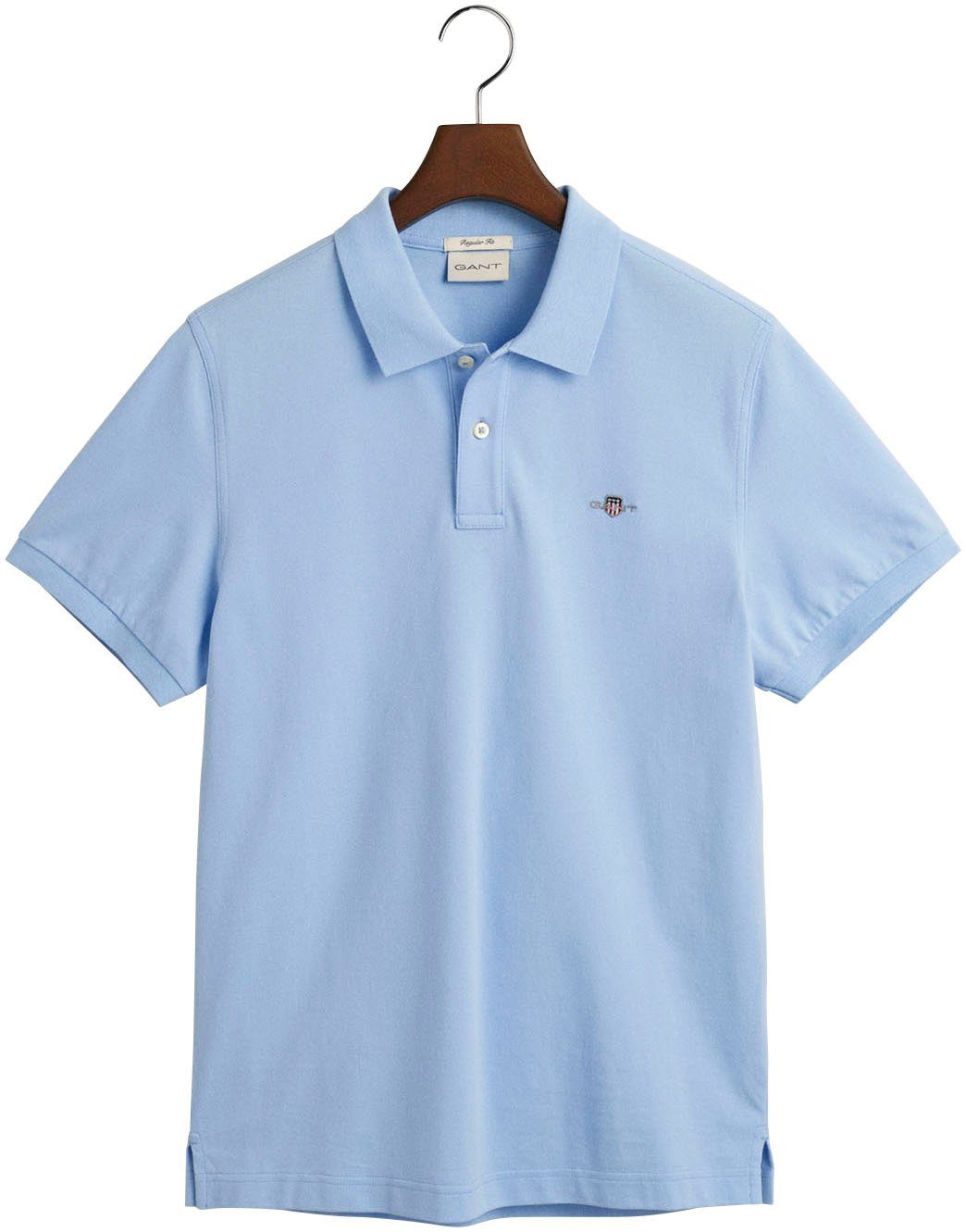 auf mit Logostickerei REG PIQUE POLO Brust SHIELD der capri SS Gant Poloshirt blue