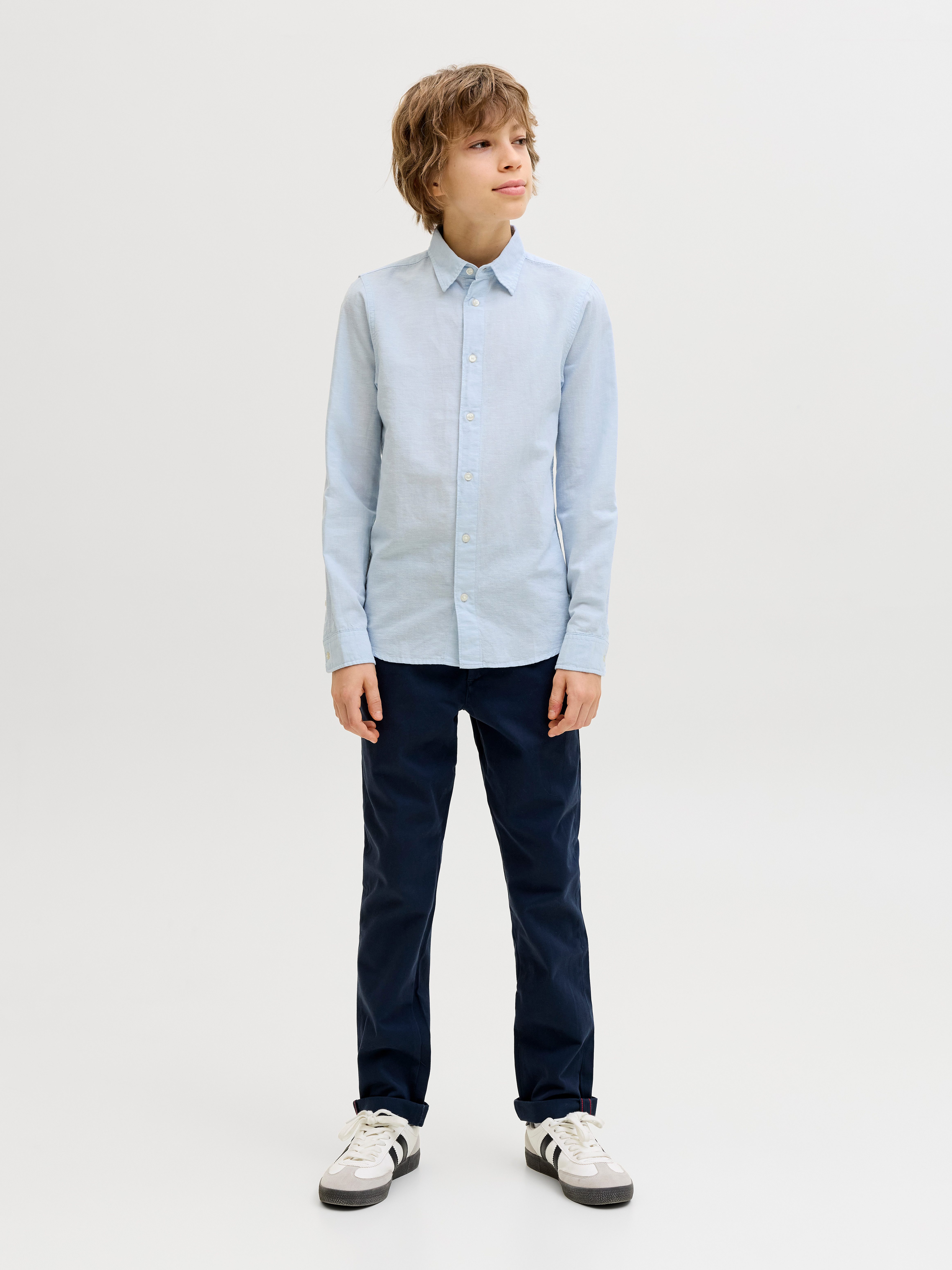 Jack & Jones Junior Langarmhemd JJEBREEZE LINEN BLEND SHIRT L/S SN JNR – Bild 5 von 5