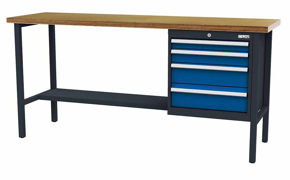 Simplaflex Werkbank Simplaflex Kastenwerkbank mit 4 Schubladen