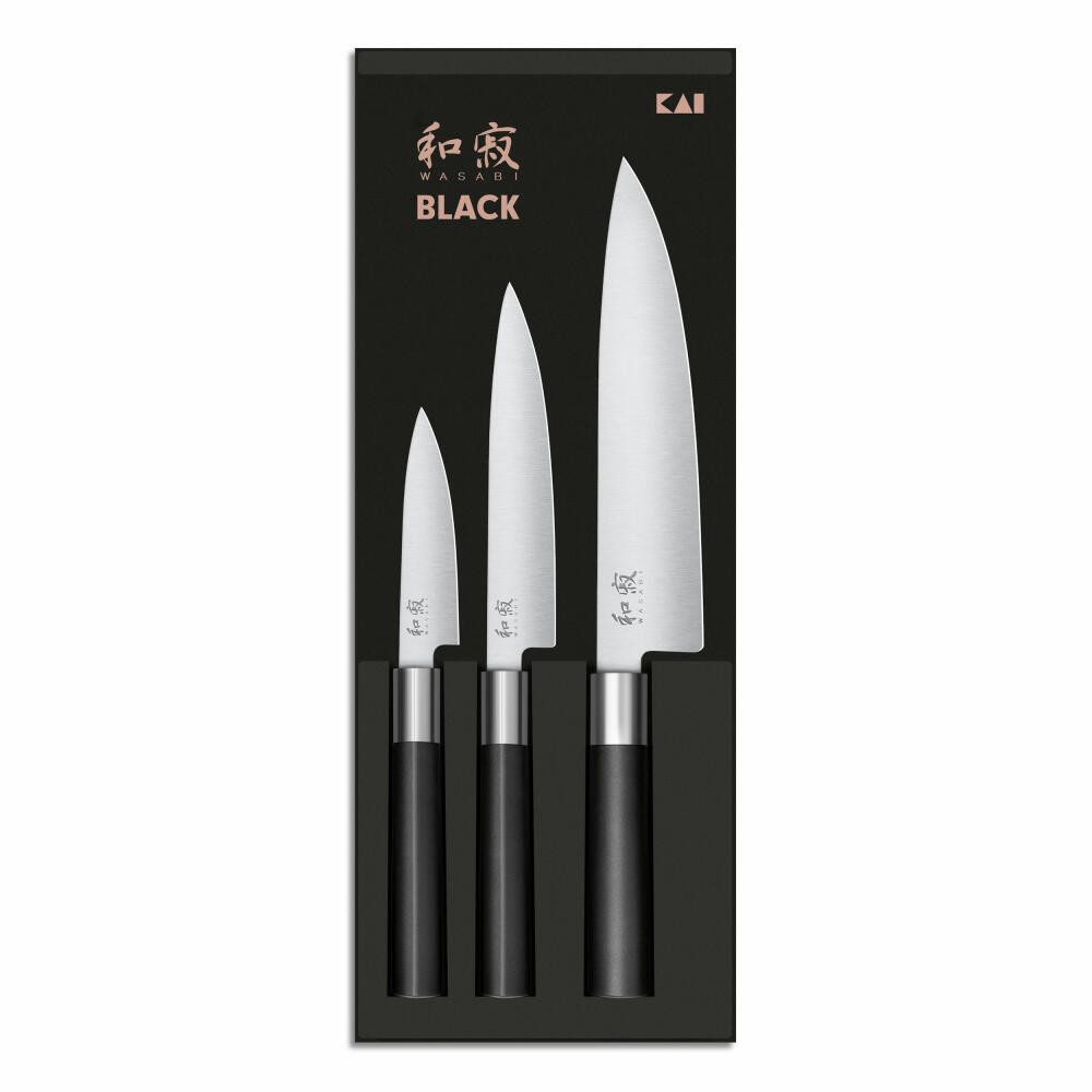 KAI Kochmesser Wasabi Black 3-tlg.
