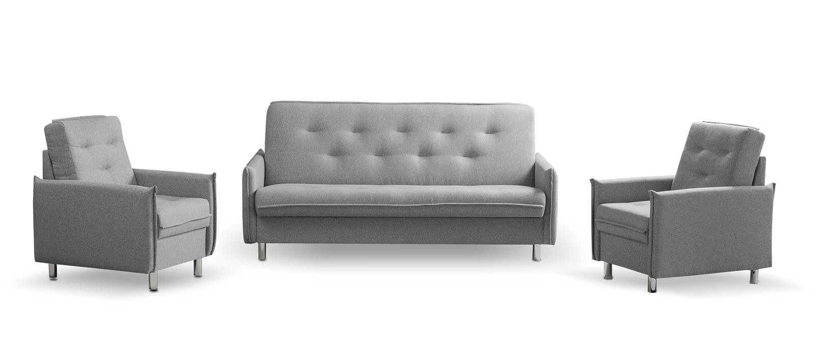 Beautysofa Polstergarnitur LORETTO, Sofa + 2x günstig online kaufen